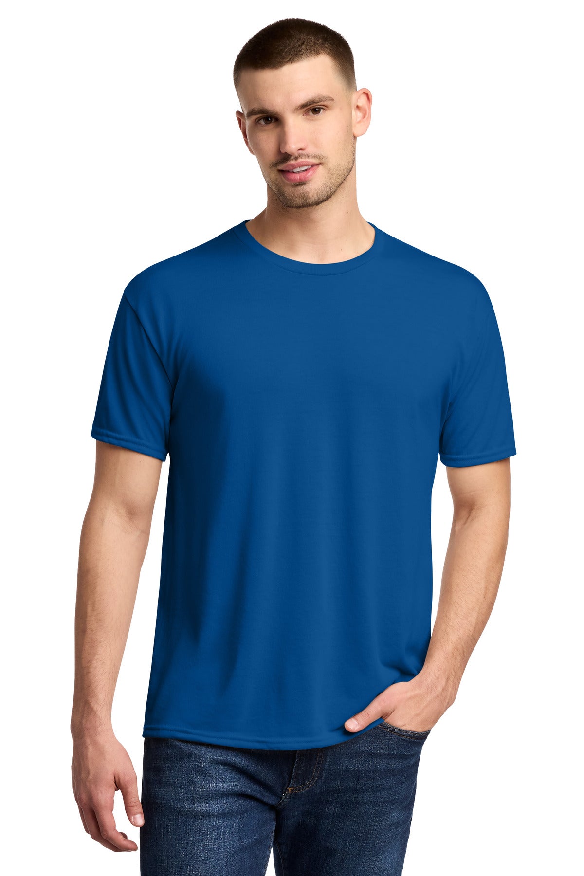 Jerzees Dri-Power 100% Polyester T-Shirt. 21M in Royal