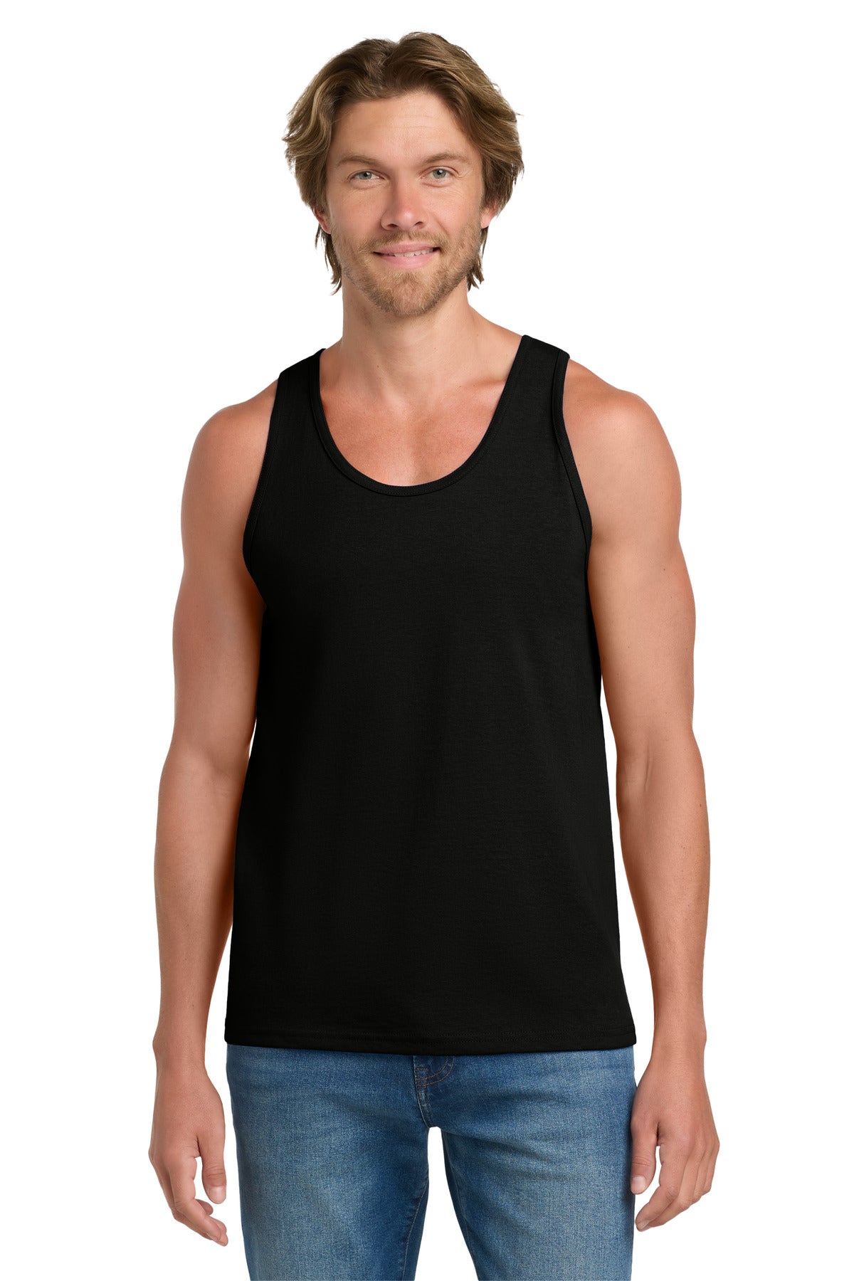 Gildan - Ultra Cotton 100% US Cotton Tank Top.  2200 in Black