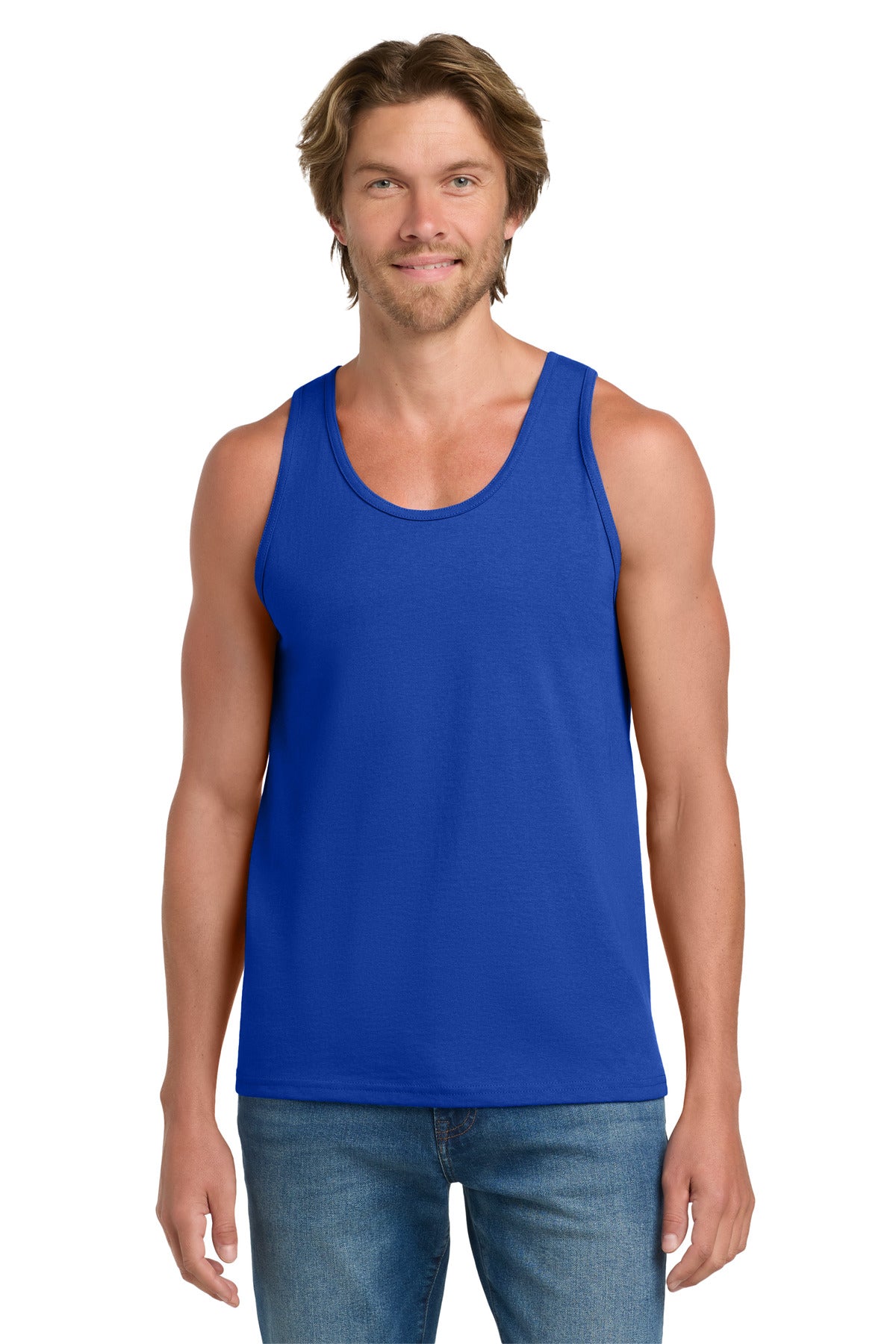 Gildan - Ultra Cotton 100% US Cotton Tank Top.  2200 in Royal