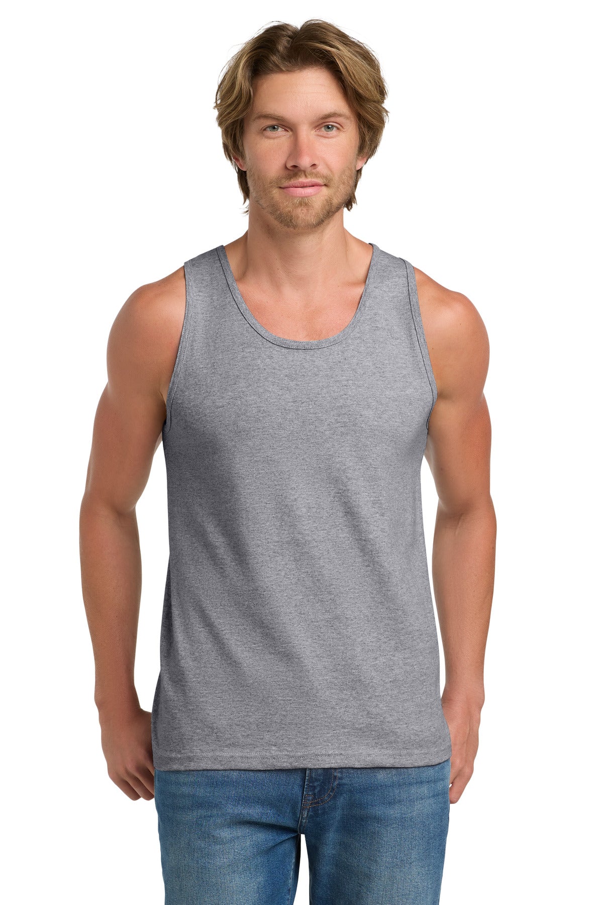 Gildan - Ultra Cotton 100% US Cotton Tank Top.  2200 in Sport Grey