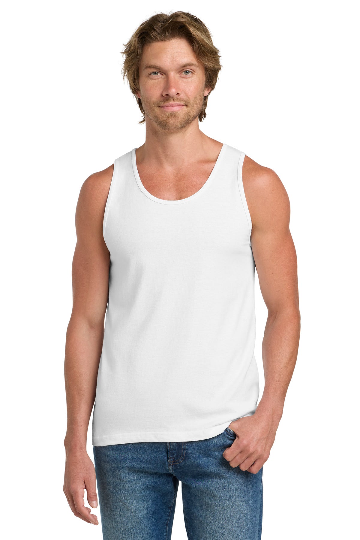 Gildan - Ultra Cotton 100% US Cotton Tank Top.  2200 in White