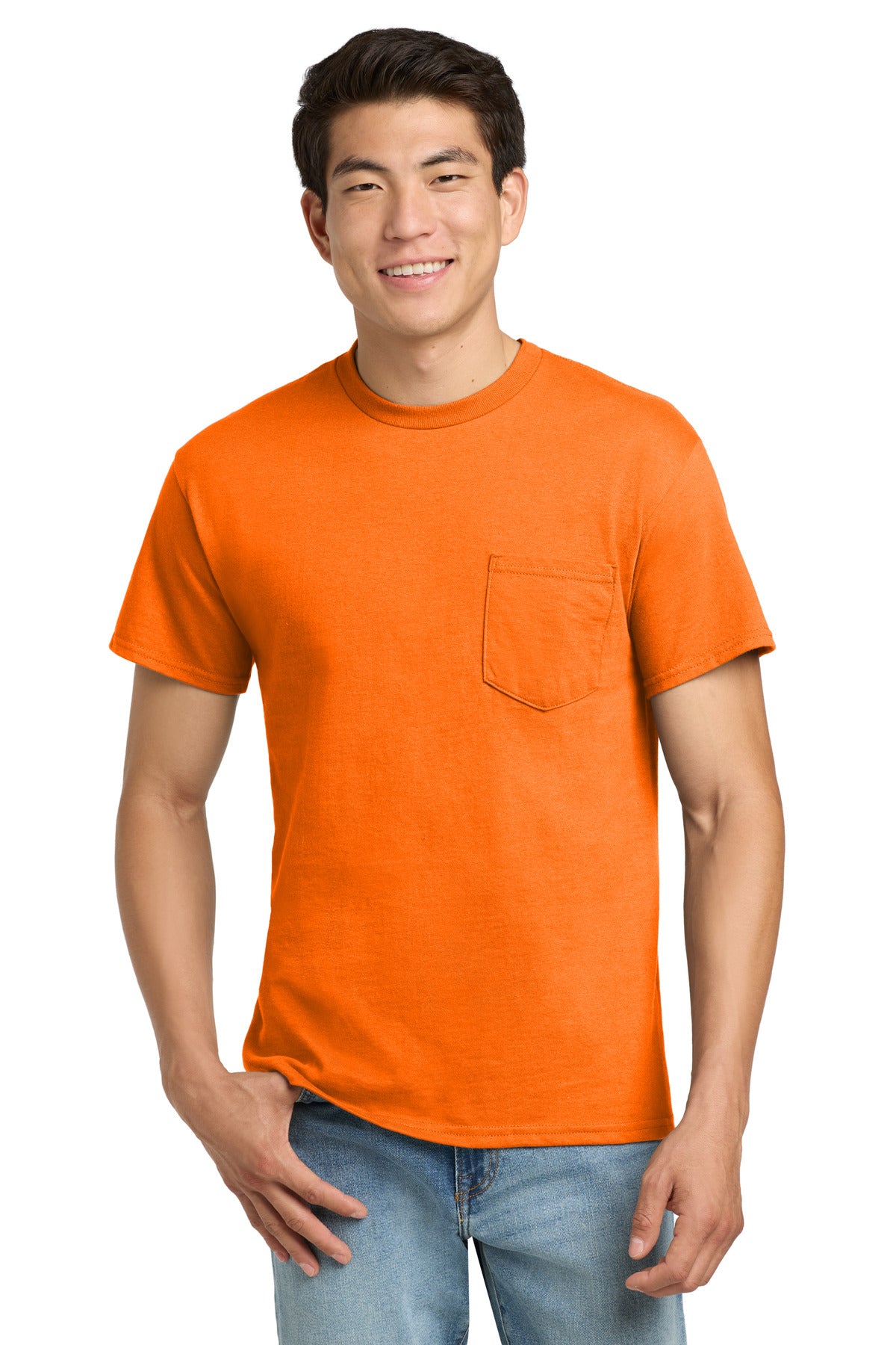 Gildan - Ultra Cotton 100% US Cotton T-Shirt with Pocket.  2300 in S. Orange