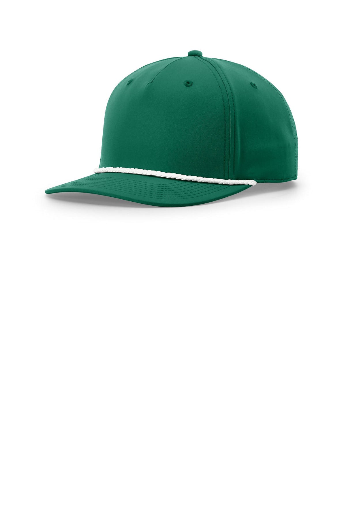 Richardson 5-Panel Classic Rope Cap 258 in Kelly/ White