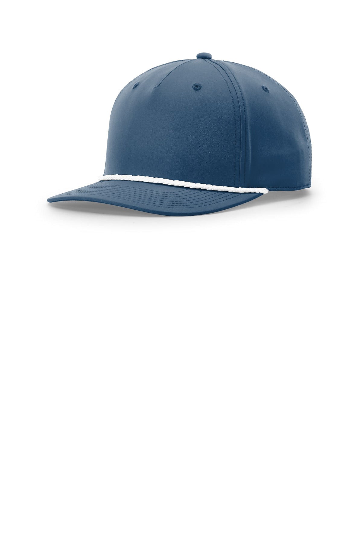 Richardson 5-Panel Classic Rope Cap 258 in Light Blue/ White