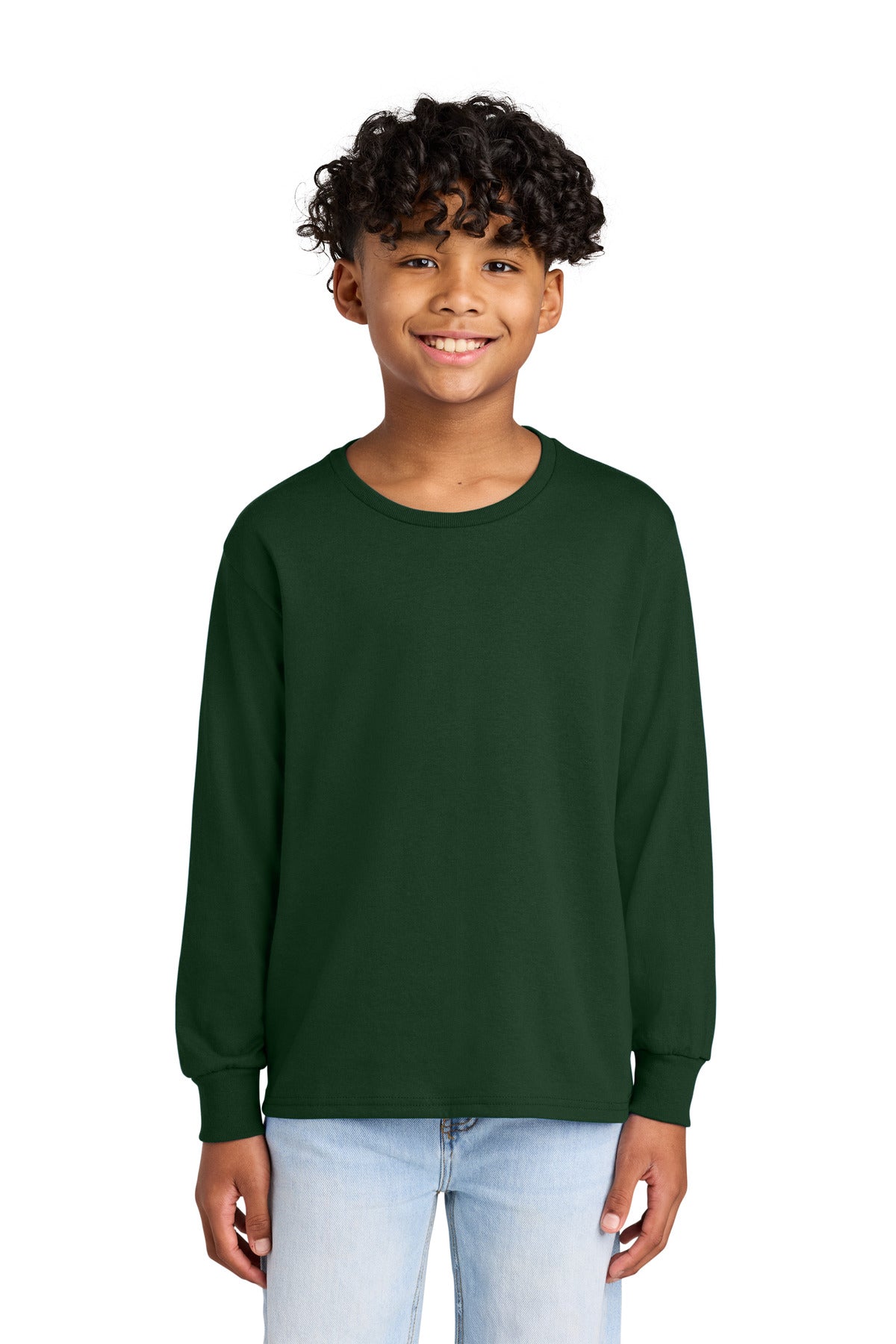 Jerzees Youth Dri-Power 50/50 Cotton/Poly Long Sleeve 29BL in Forest Green
