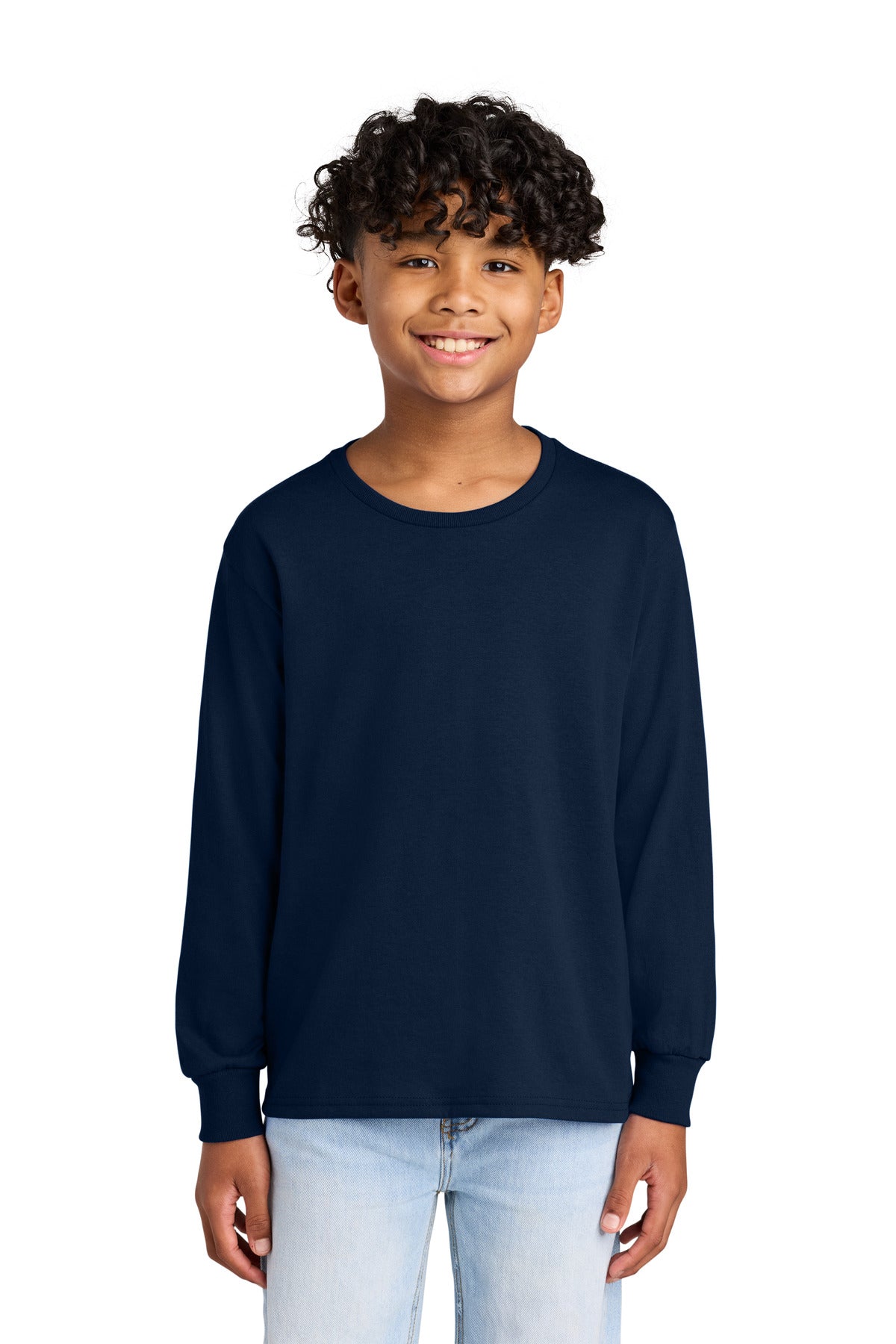 Jerzees Youth Dri-Power 50/50 Cotton/Poly Long Sleeve 29BL in J. Navy