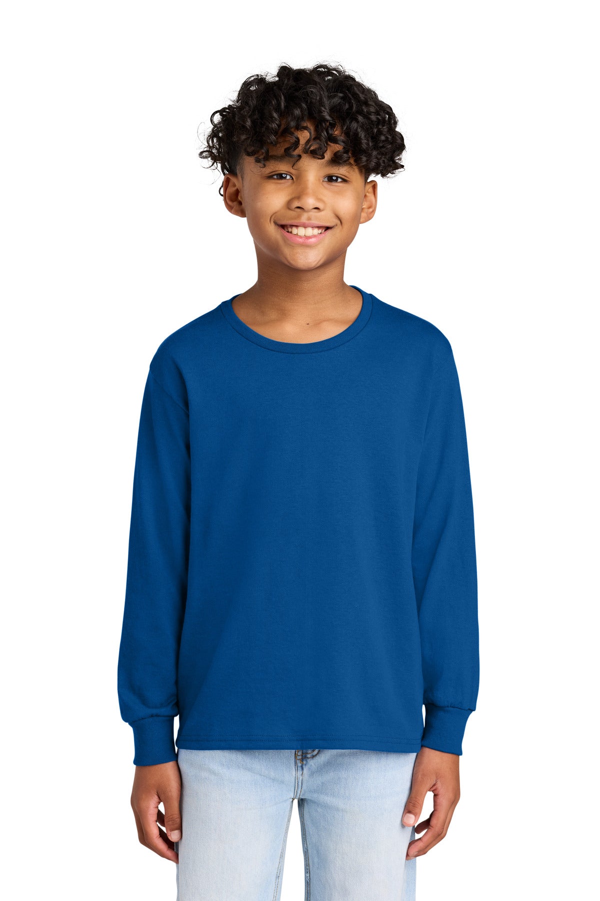 Jerzees Youth Dri-Power 50/50 Cotton/Poly Long Sleeve 29BL in Royal