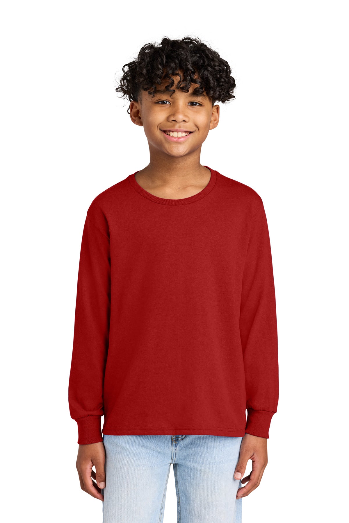 Jerzees Youth Dri-Power 50/50 Cotton/Poly Long Sleeve 29BL in True Red