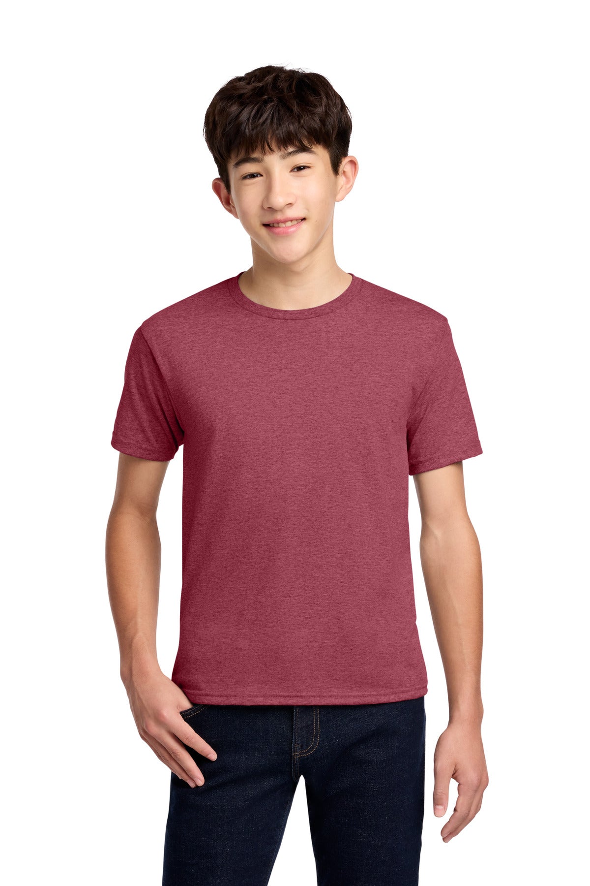 Jerzees - Youth Dri-Power 50/50 Cotton/Poly T-Shirt.  29B in Vintage Heather Red