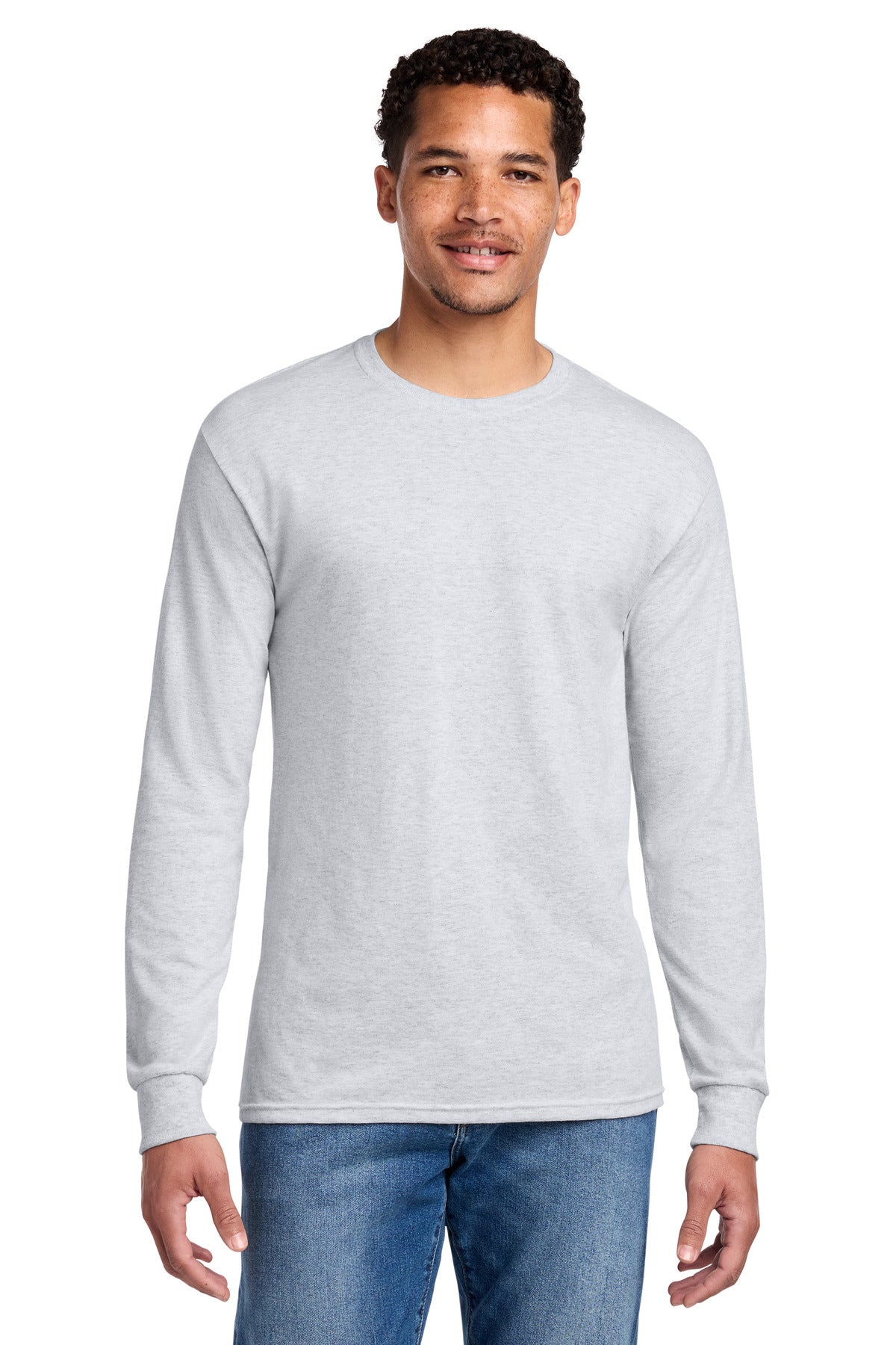 Jerzees - Dri-Power 50/50 Cotton/Poly Long Sleeve T-Shirt.  29LS in Ash