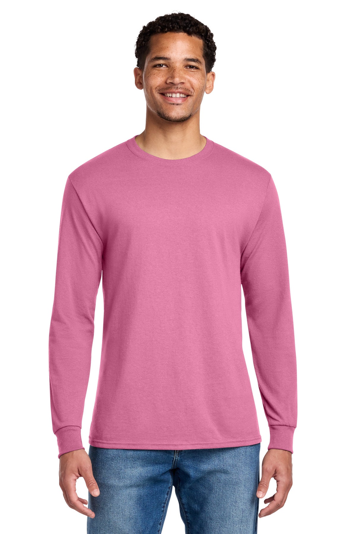 Jerzees - Dri-Power 50/50 Cotton/Poly Long Sleeve T-Shirt.  29LS in Azalea