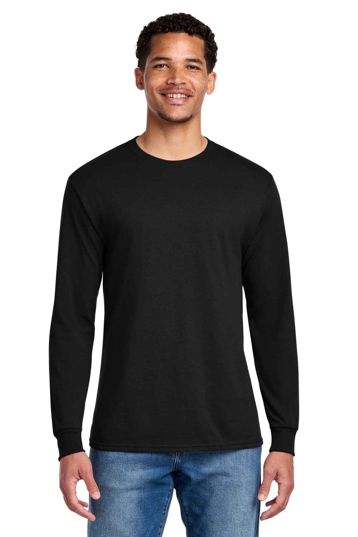 Jerzees - Dri-Power 50/50 Cotton/Poly Long Sleeve T-Shirt.  29LS in Black