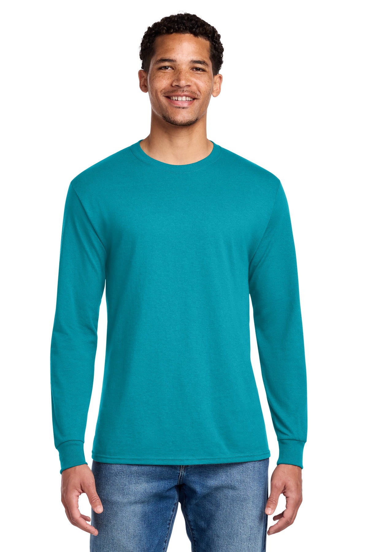 Jerzees - Dri-Power 50/50 Cotton/Poly Long Sleeve T-Shirt.  29LS in California Blue