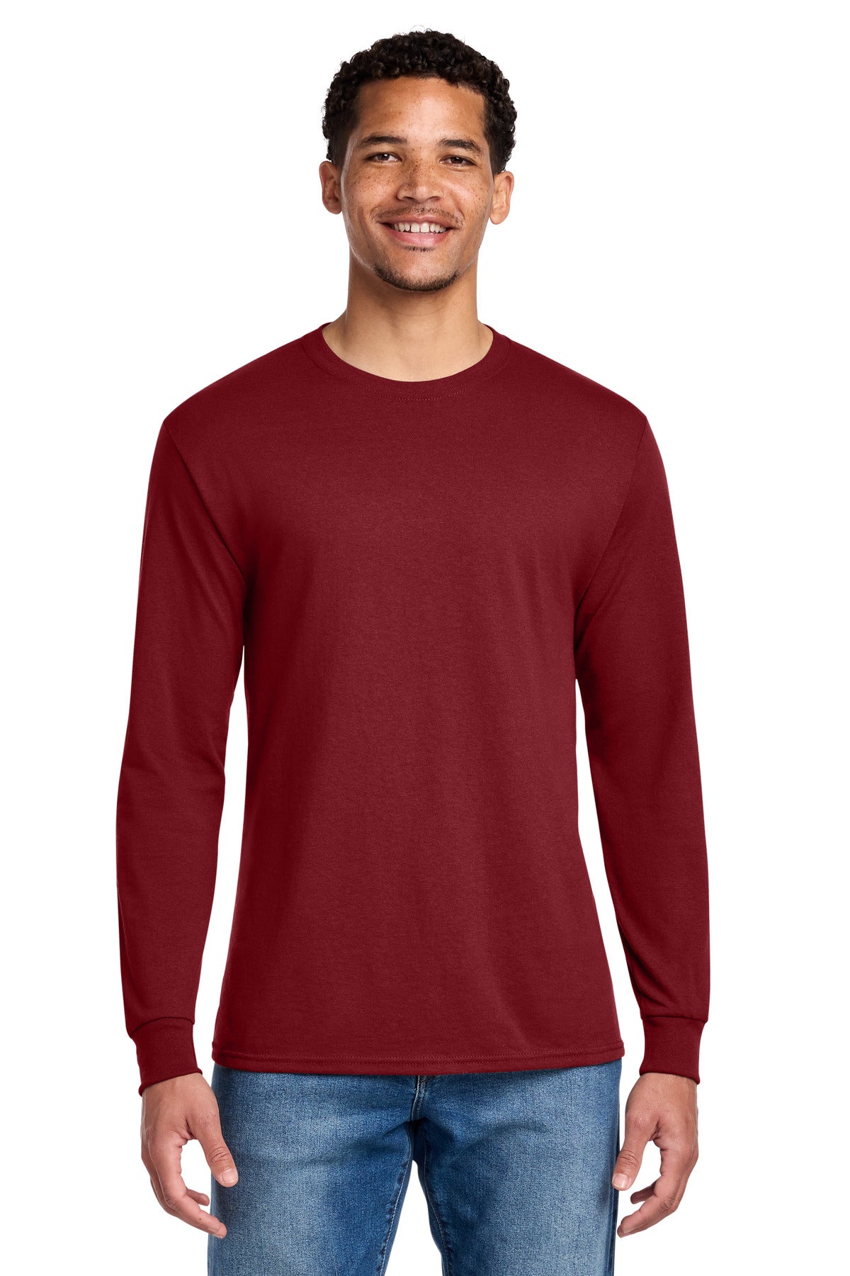 Jerzees - Dri-Power 50/50 Cotton/Poly Long Sleeve T-Shirt.  29LS in Cardinal