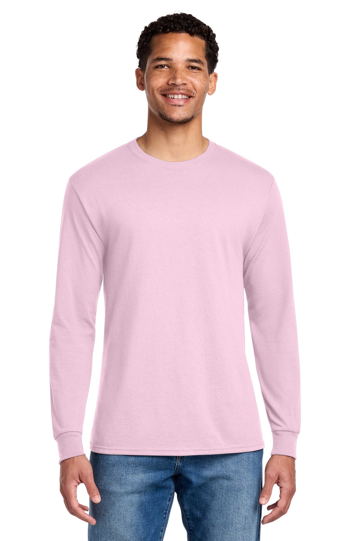 Jerzees - Dri-Power 50/50 Cotton/Poly Long Sleeve T-Shirt.  29LS in Classic Pink