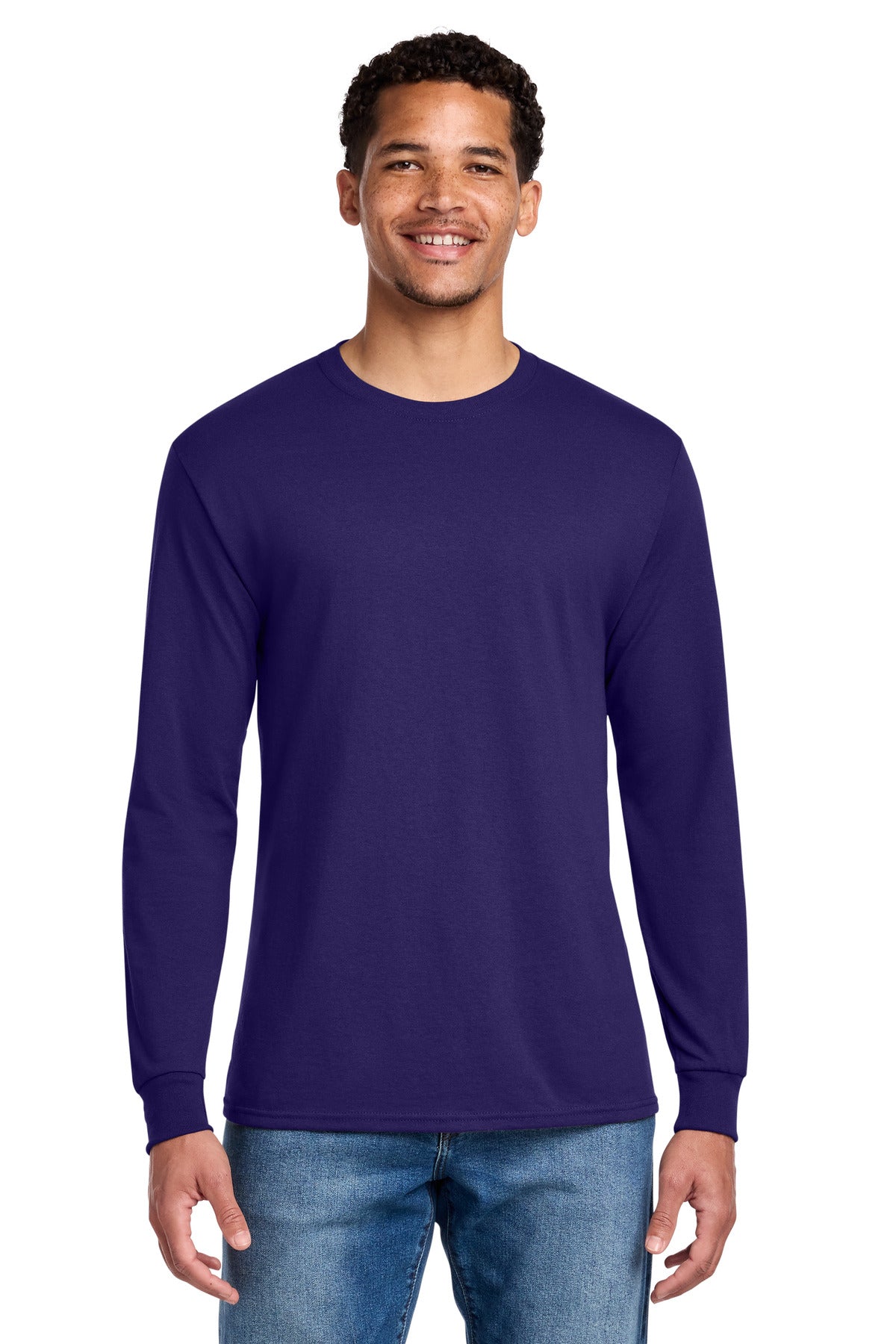 Jerzees - Dri-Power 50/50 Cotton/Poly Long Sleeve T-Shirt.  29LS in Deep Purple