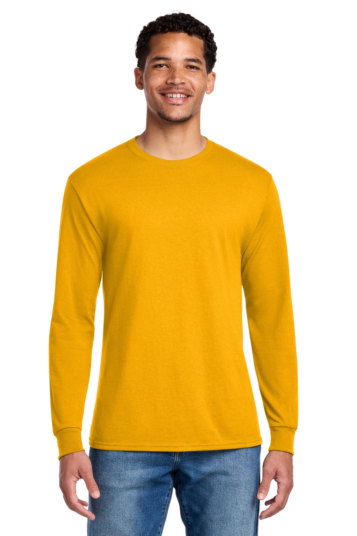 Jerzees - Dri-Power 50/50 Cotton/Poly Long Sleeve T-Shirt.  29LS in Gold
