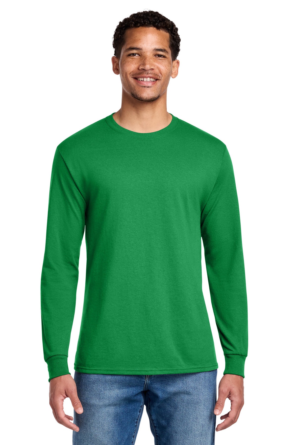 Jerzees - Dri-Power 50/50 Cotton/Poly Long Sleeve T-Shirt.  29LS in Kelly