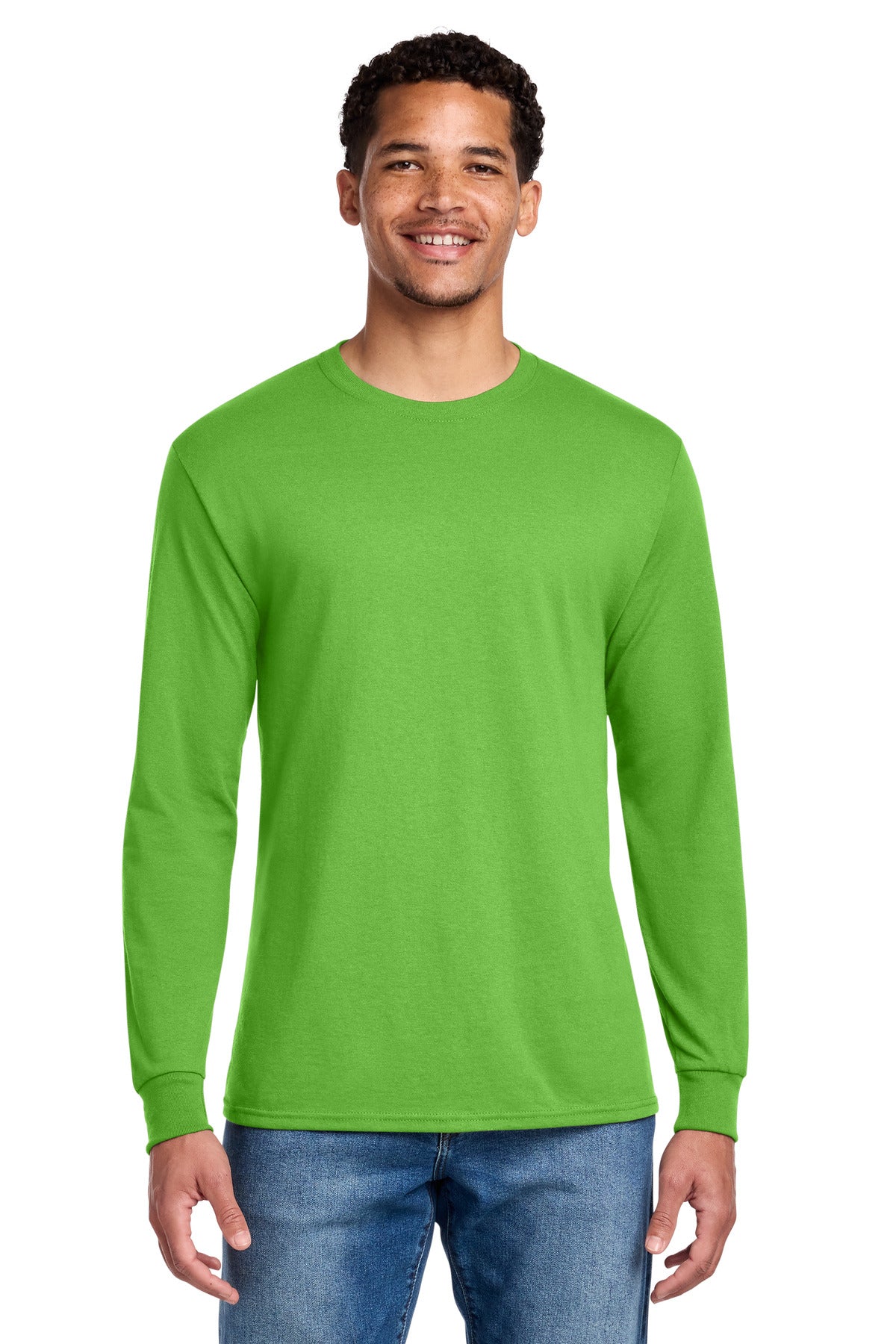 Jerzees - Dri-Power 50/50 Cotton/Poly Long Sleeve T-Shirt.  29LS in Kiwi