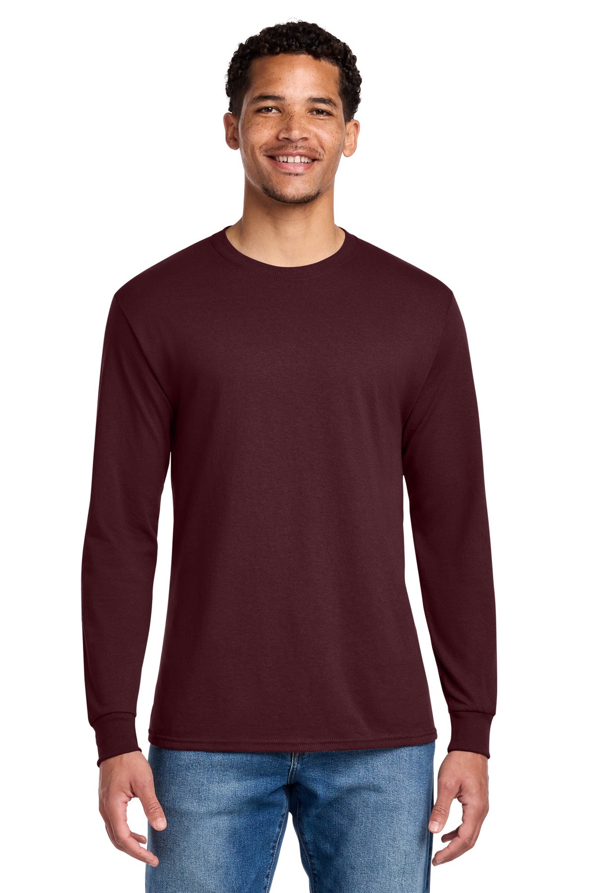 Jerzees - Dri-Power 50/50 Cotton/Poly Long Sleeve T-Shirt.  29LS in Maroon