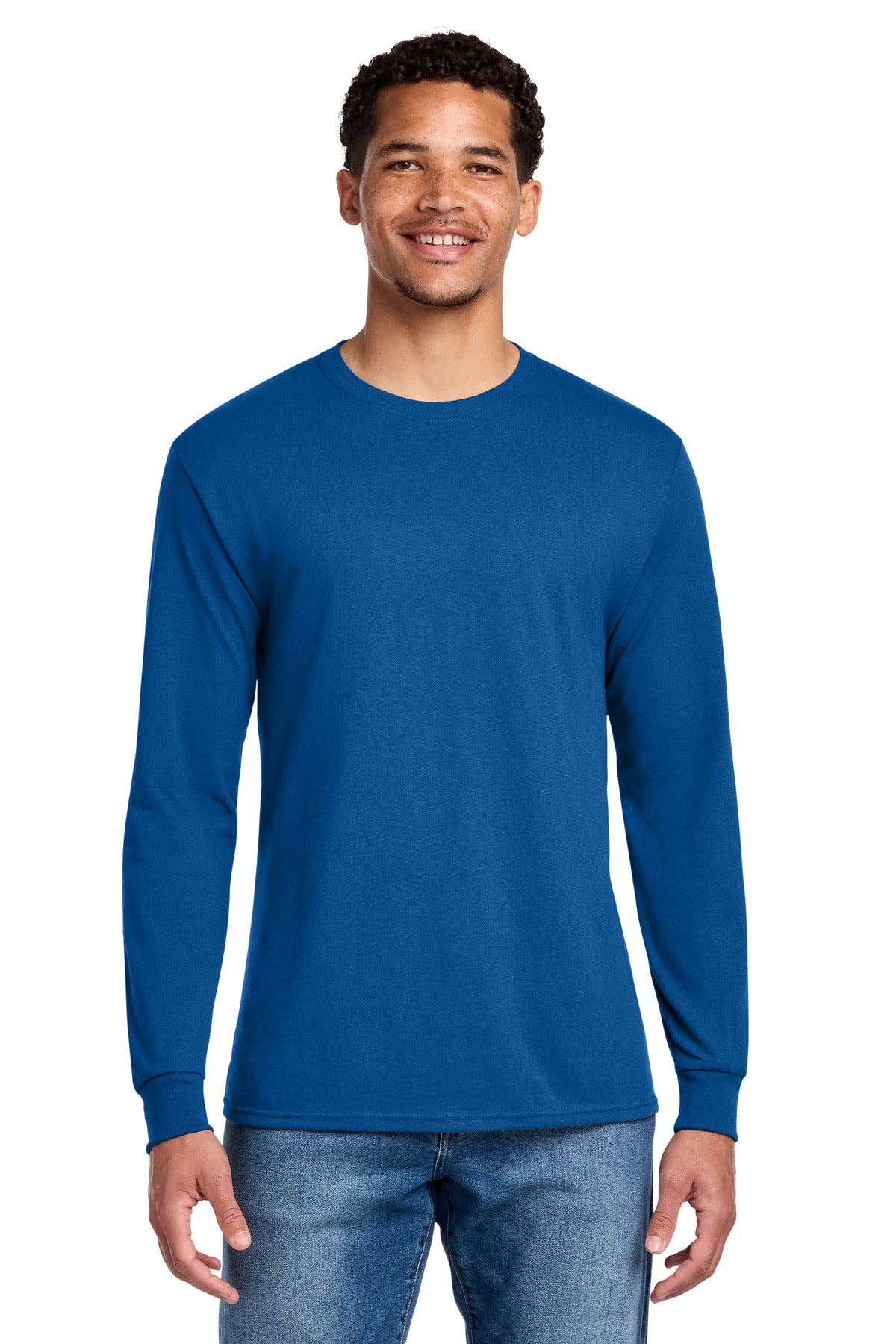 Jerzees - Dri-Power 50/50 Cotton/Poly Long Sleeve T-Shirt.  29LS in Royal