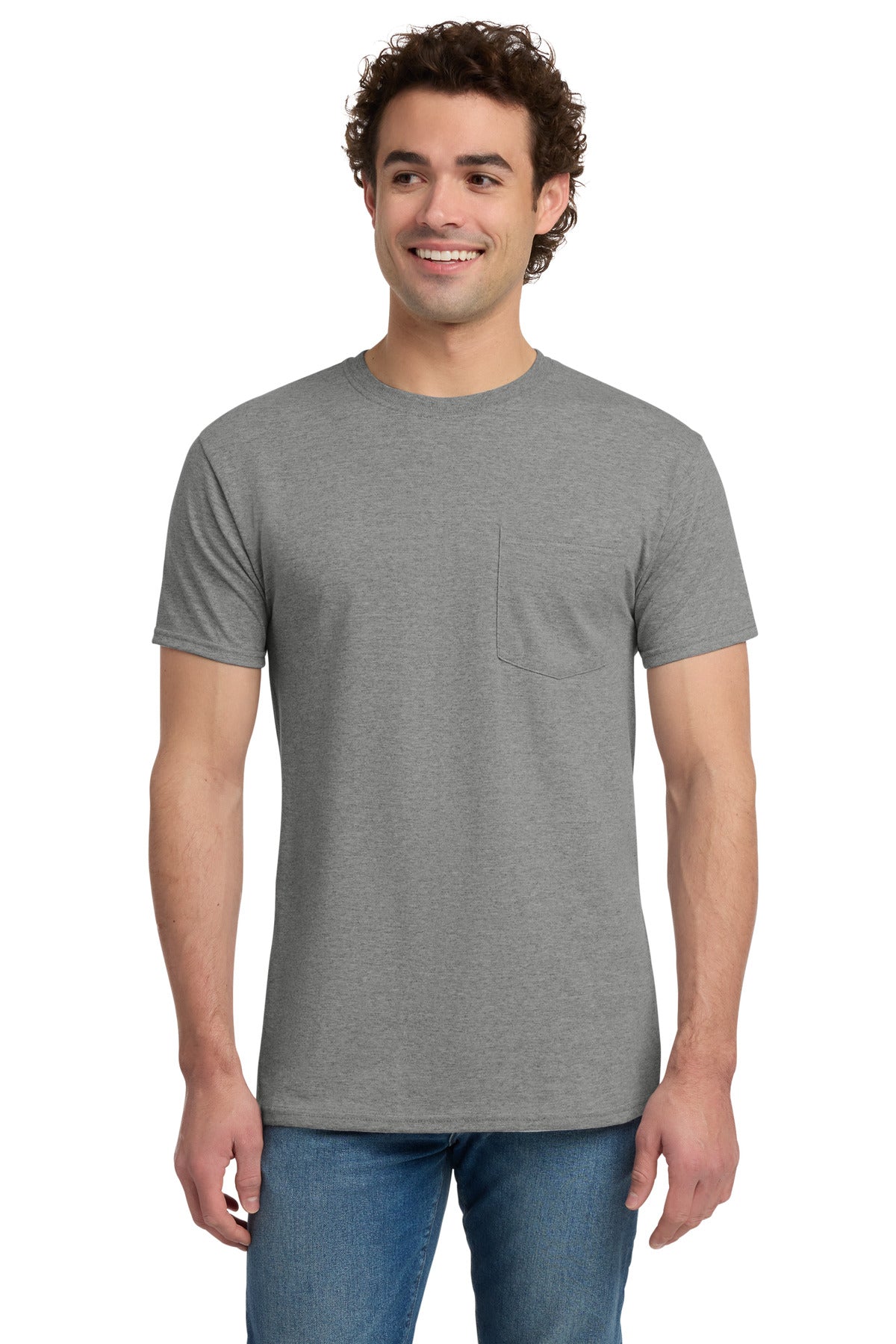 Jerzees -  Dri-Power 50/50 Cotton/Poly Pocket T-Shirt.  29MP in Oxford