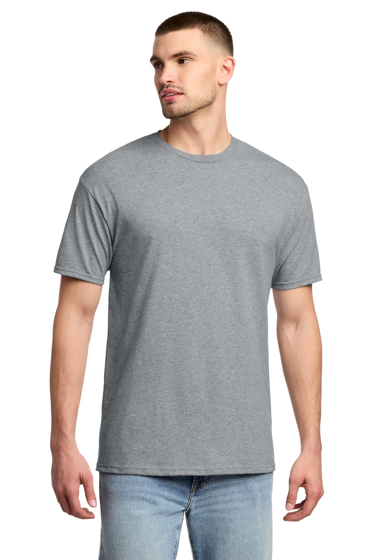 Jerzees -  Dri-Power 50/50 Cotton/Poly T-Shirt.  29M in Athletic Heather