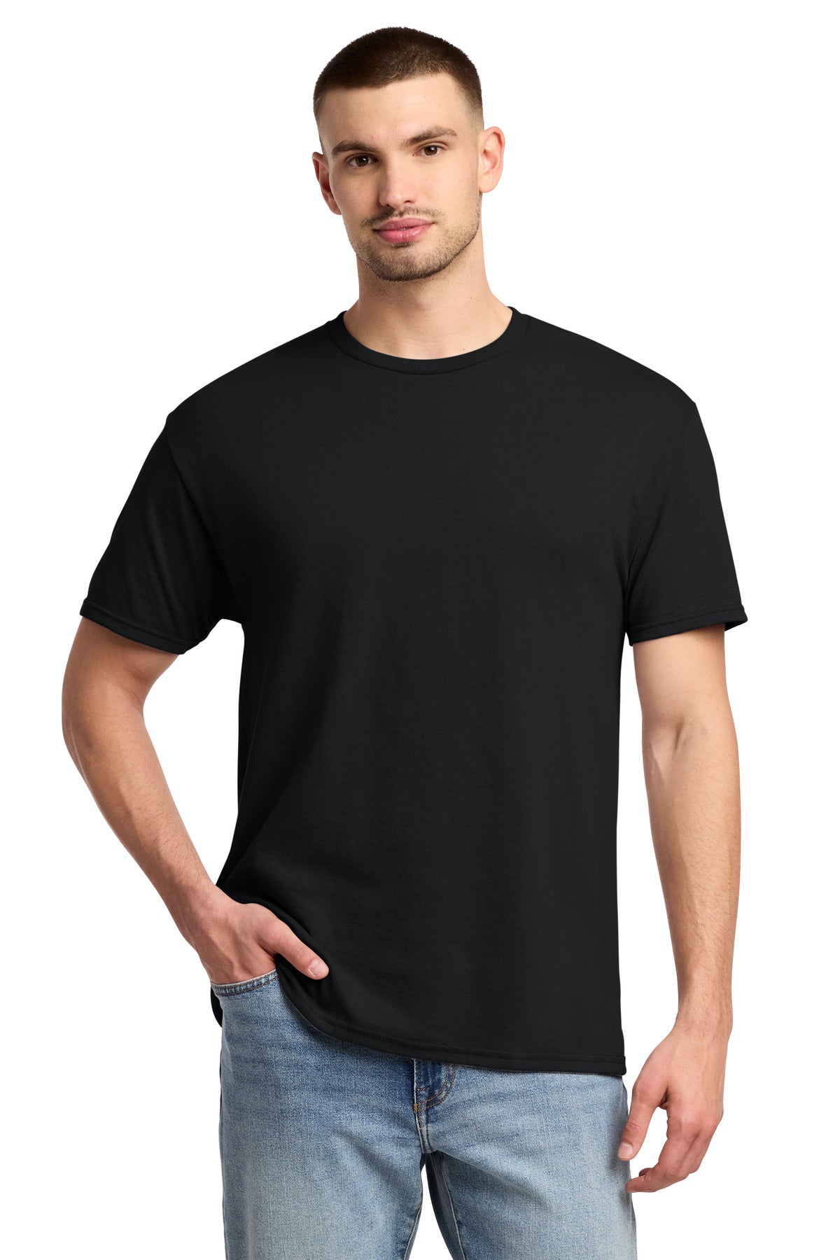 Jerzees -  Dri-Power 50/50 Cotton/Poly T-Shirt.  29M in Black