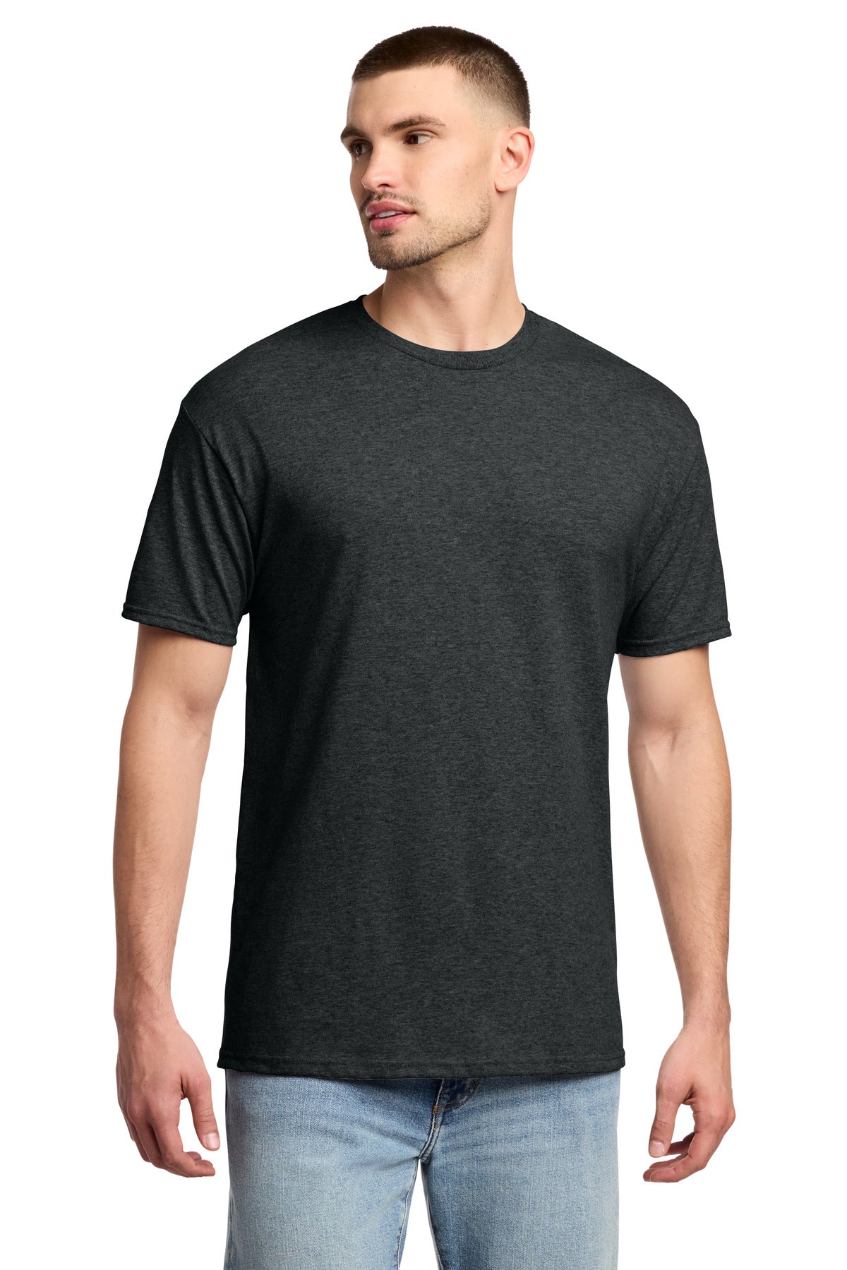 Jerzees -  Dri-Power 50/50 Cotton/Poly T-Shirt.  29M in Black Heather