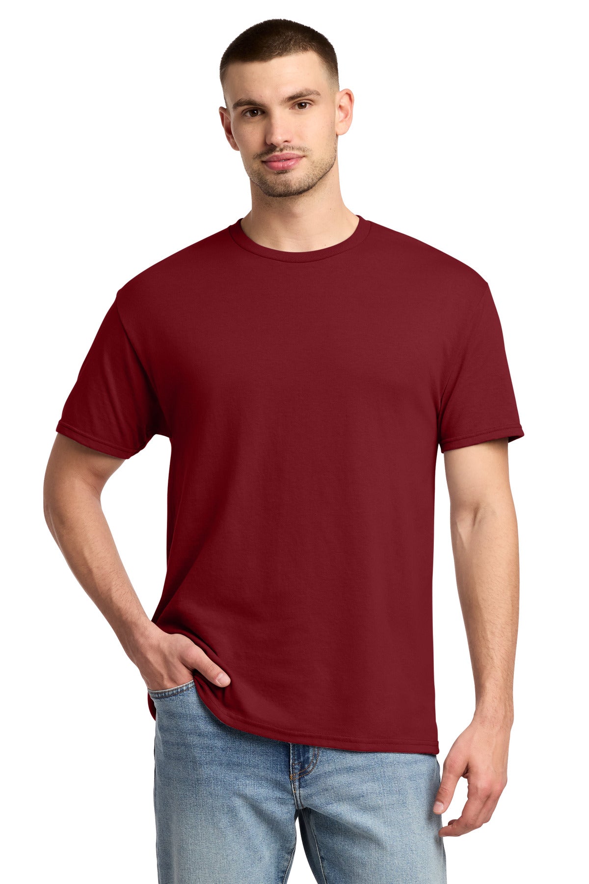 Jerzees -  Dri-Power 50/50 Cotton/Poly T-Shirt.  29M in Cardinal