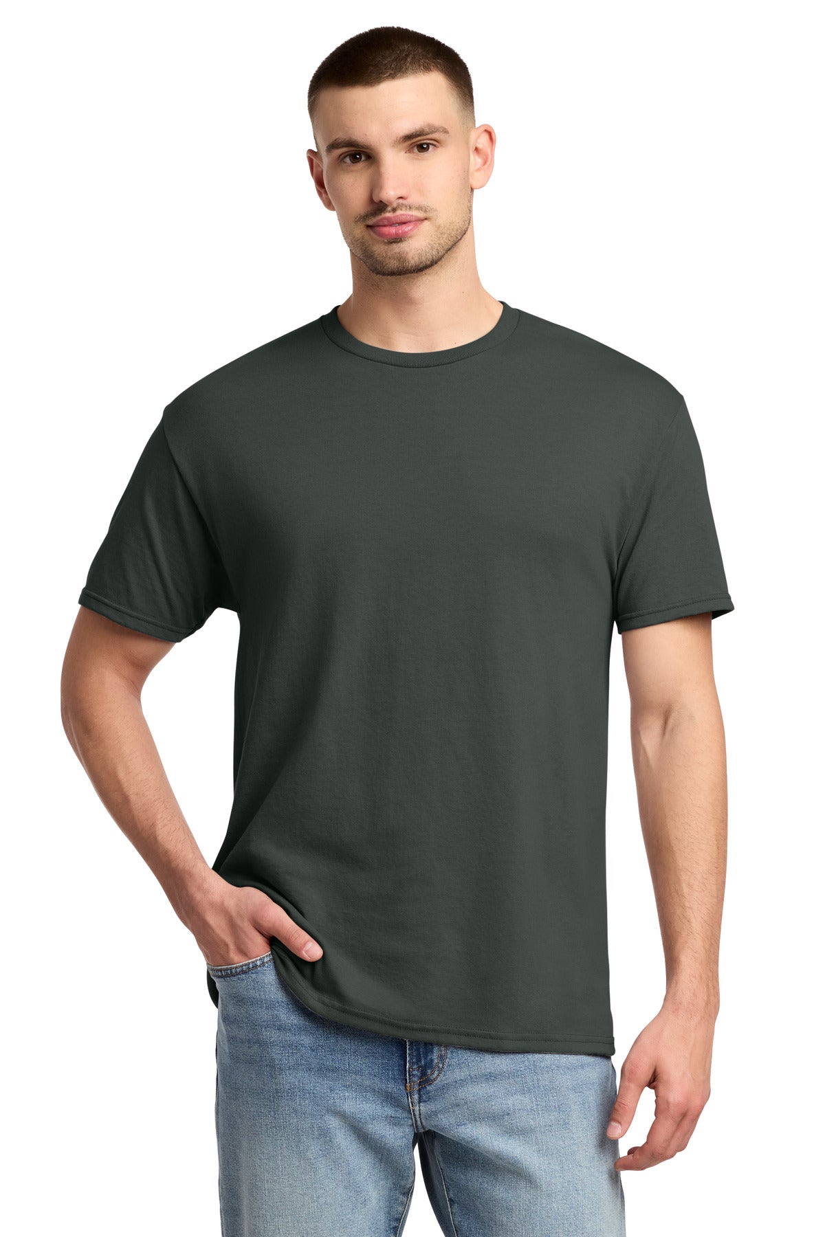 Jerzees -  Dri-Power 50/50 Cotton/Poly T-Shirt.  29M in Charcoal Grey