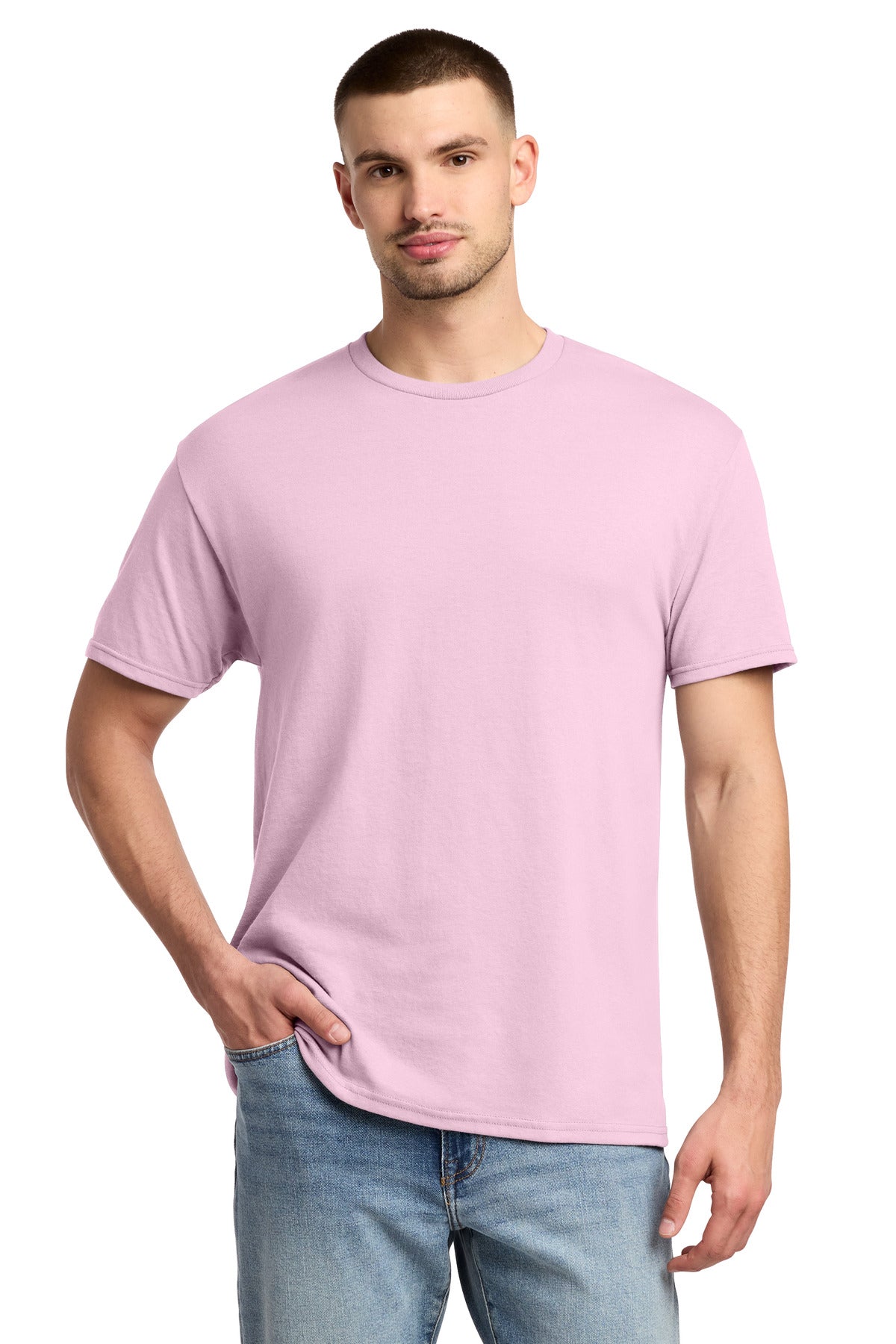 Jerzees -  Dri-Power 50/50 Cotton/Poly T-Shirt.  29M in Classic Pink