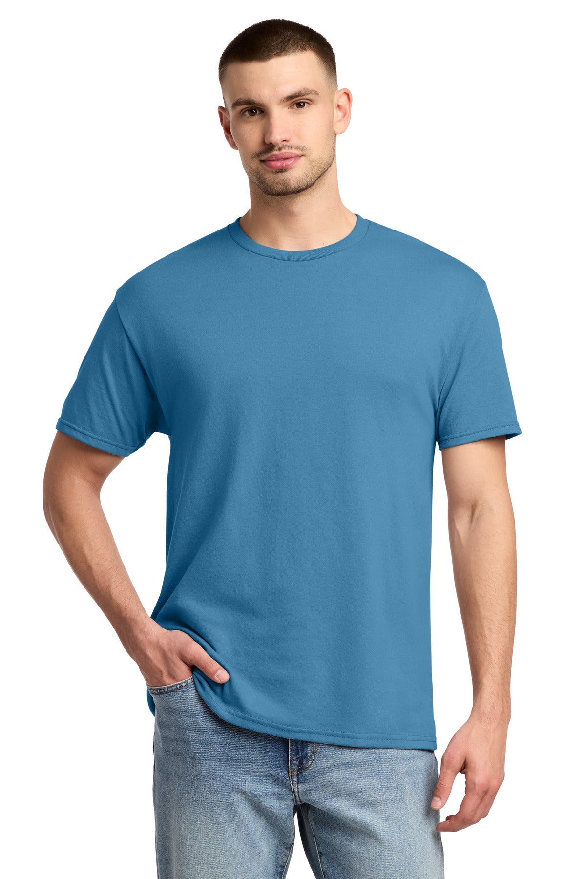 Jerzees -  Dri-Power 50/50 Cotton/Poly T-Shirt.  29M in Columbia Blue