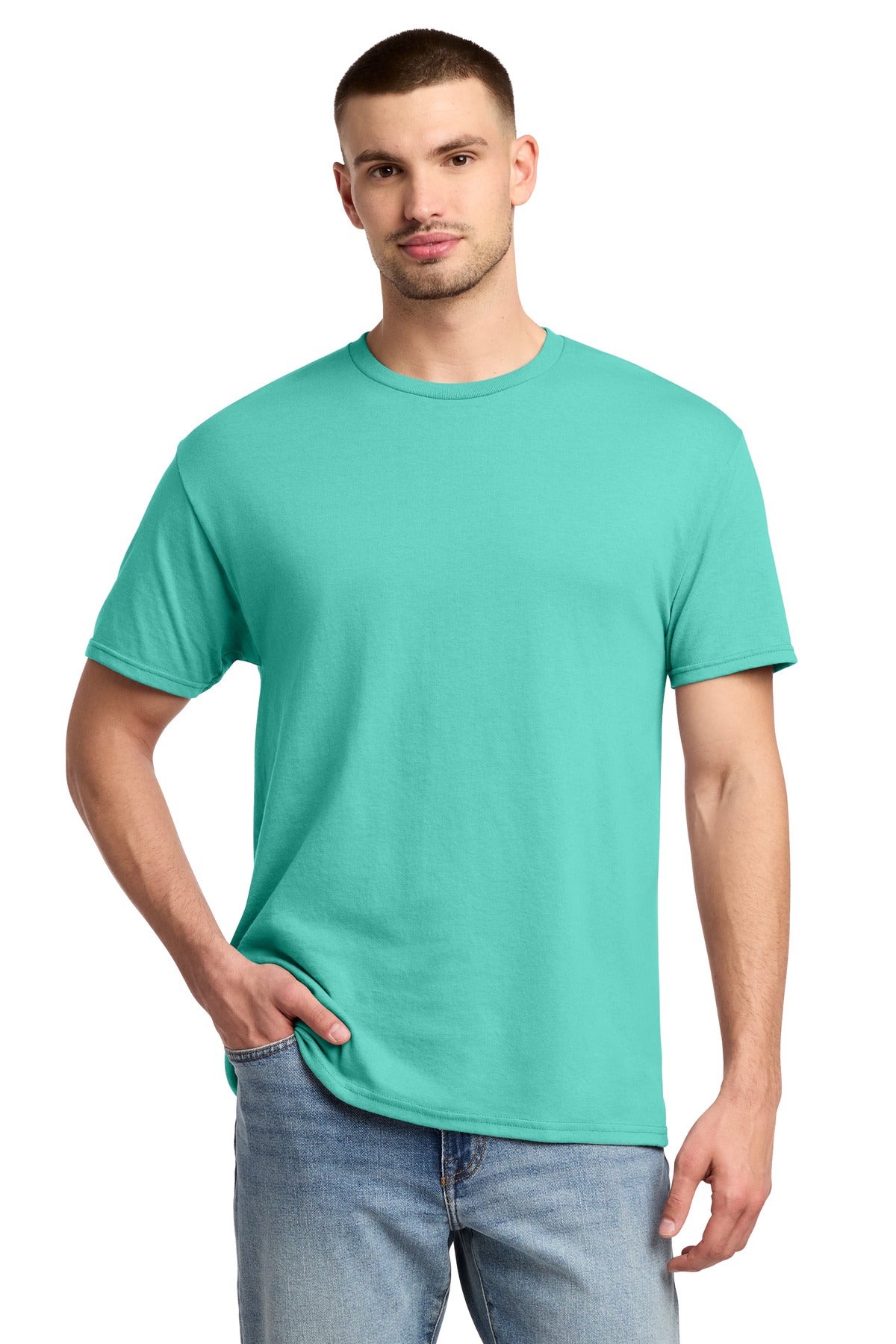 Jerzees -  Dri-Power 50/50 Cotton/Poly T-Shirt.  29M in Cool Mint