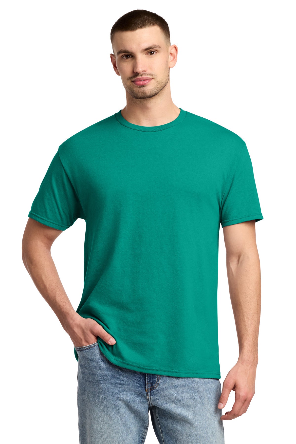 Jerzees -  Dri-Power 50/50 Cotton/Poly T-Shirt.  29M in Jade