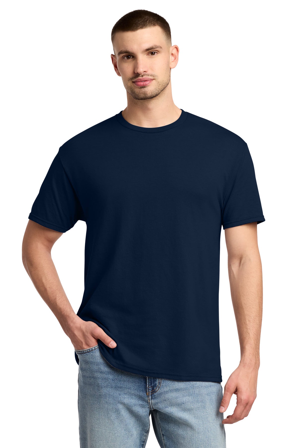 Jerzees -  Dri-Power 50/50 Cotton/Poly T-Shirt.  29M in J. Navy