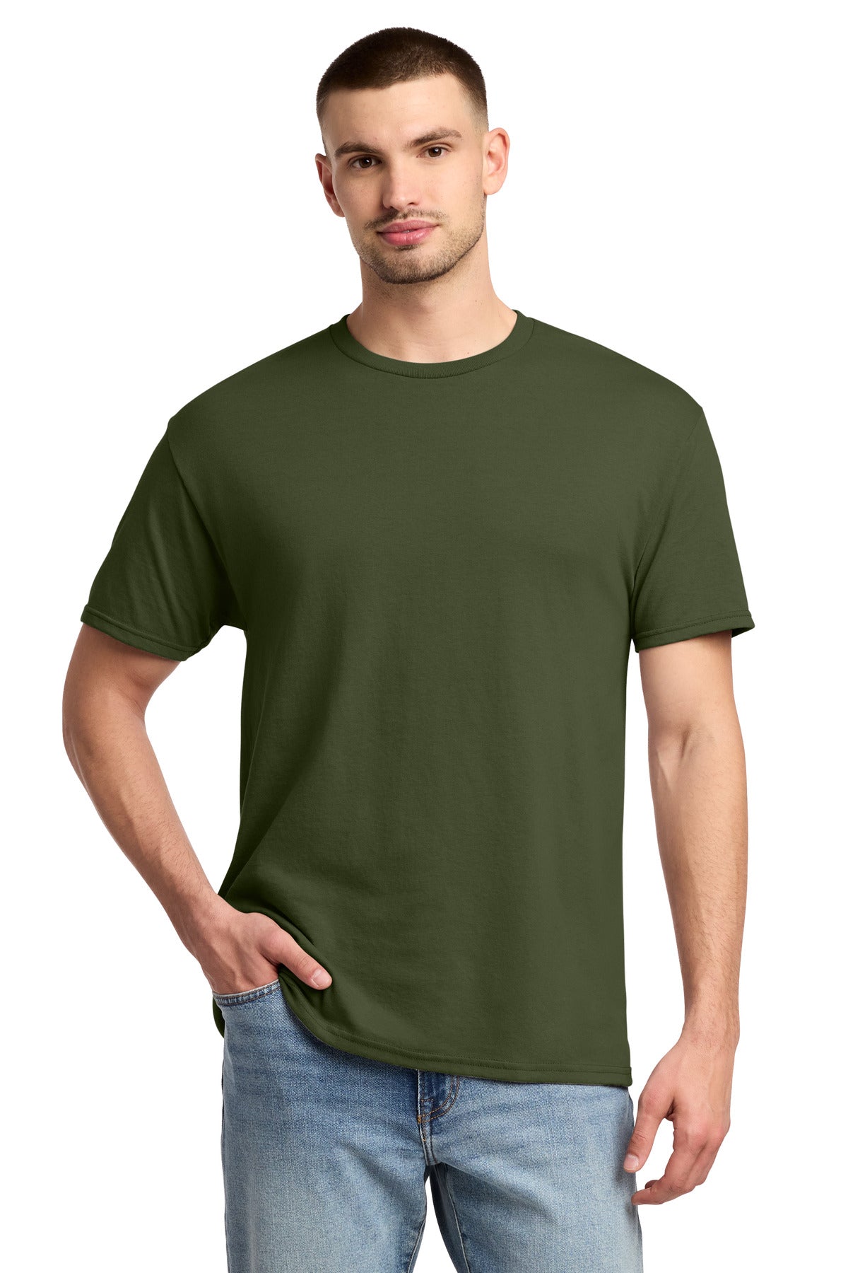 Jerzees -  Dri-Power 50/50 Cotton/Poly T-Shirt.  29M in Military Green