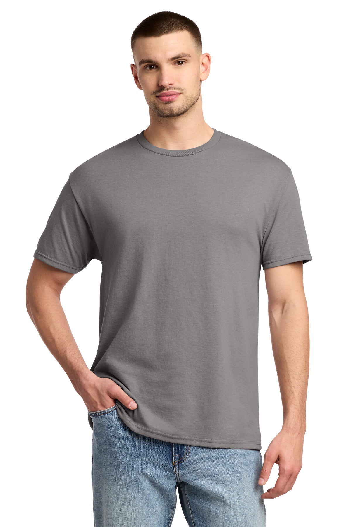 Jerzees -  Dri-Power 50/50 Cotton/Poly T-Shirt.  29M in Rock