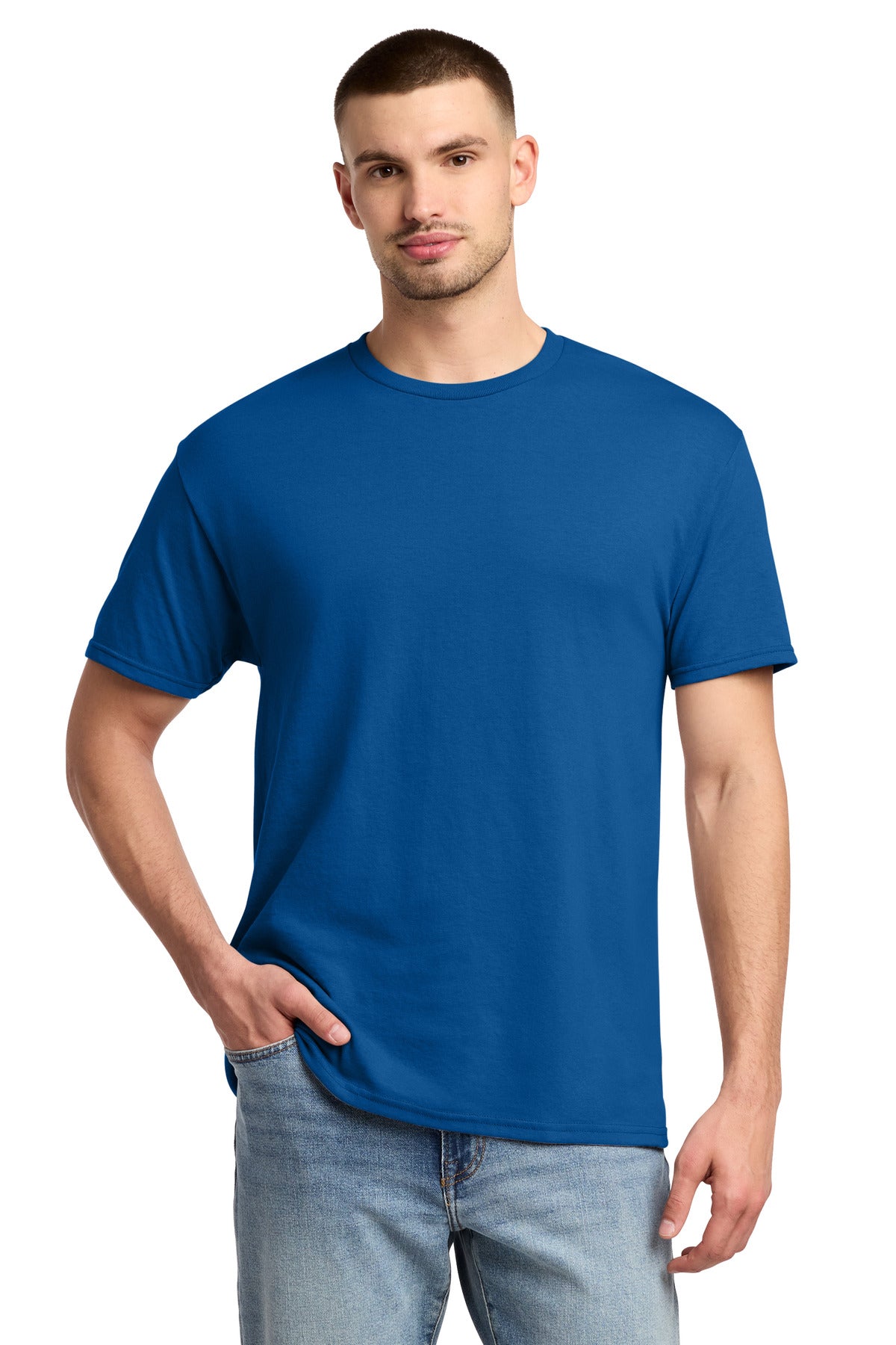 Jerzees -  Dri-Power 50/50 Cotton/Poly T-Shirt.  29M in Royal