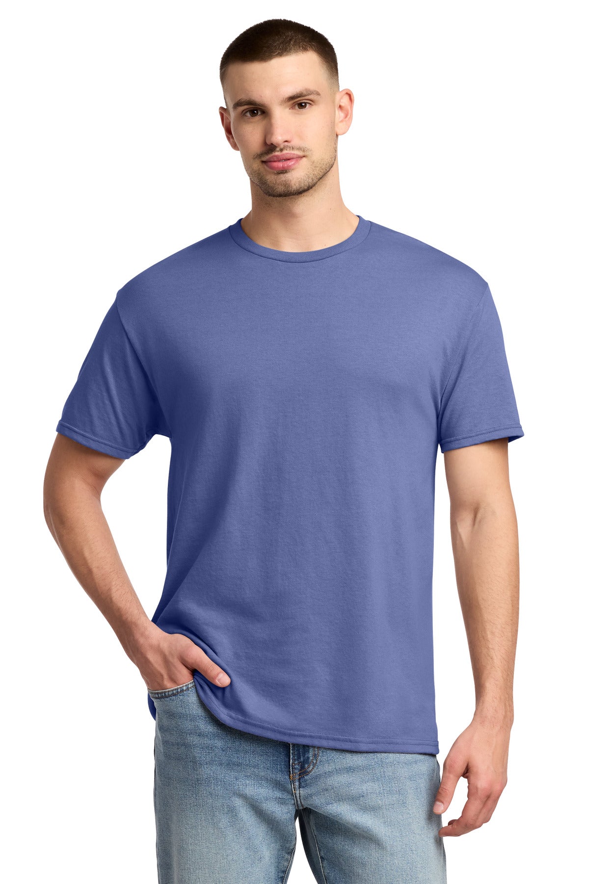 Jerzees -  Dri-Power 50/50 Cotton/Poly T-Shirt.  29M in Violet