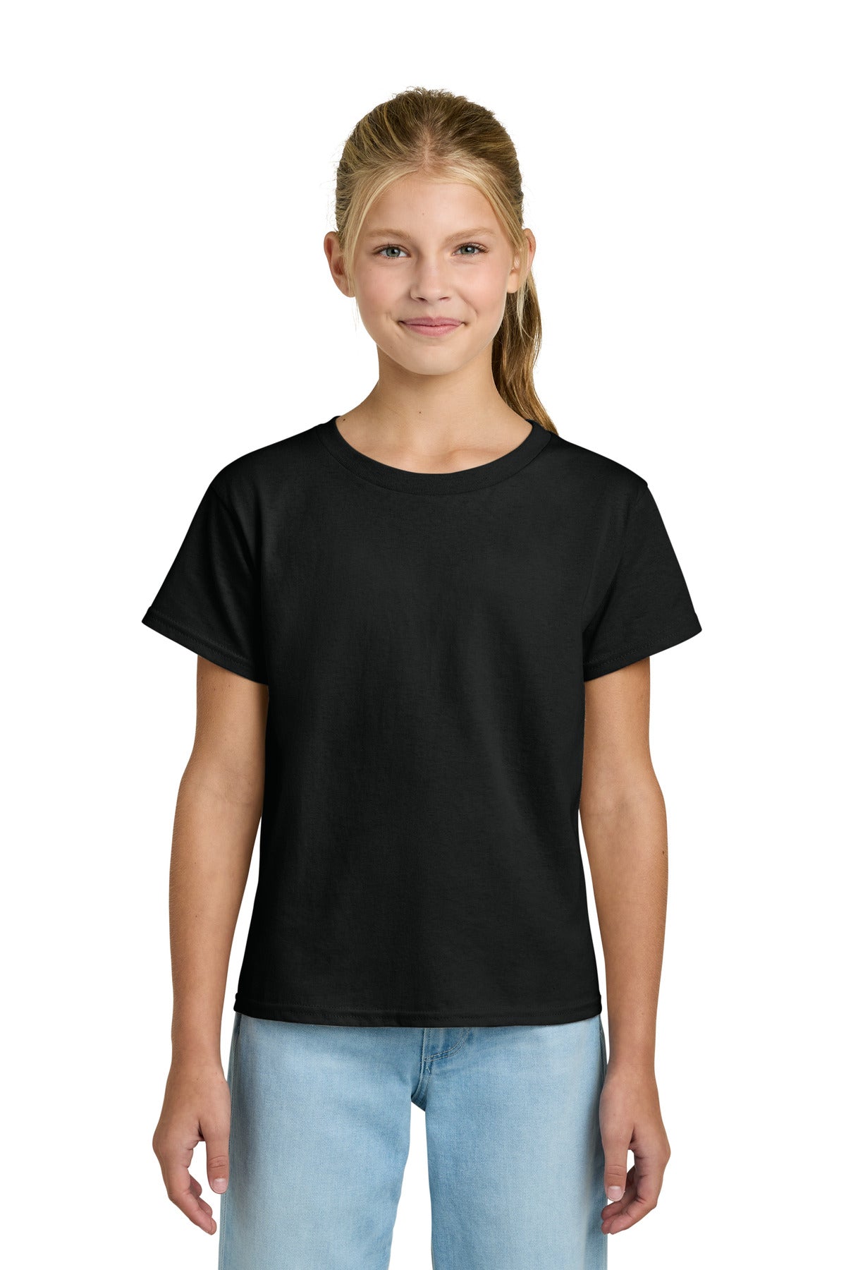 Gildan Youth Light Cotton Tee 3000B in Black