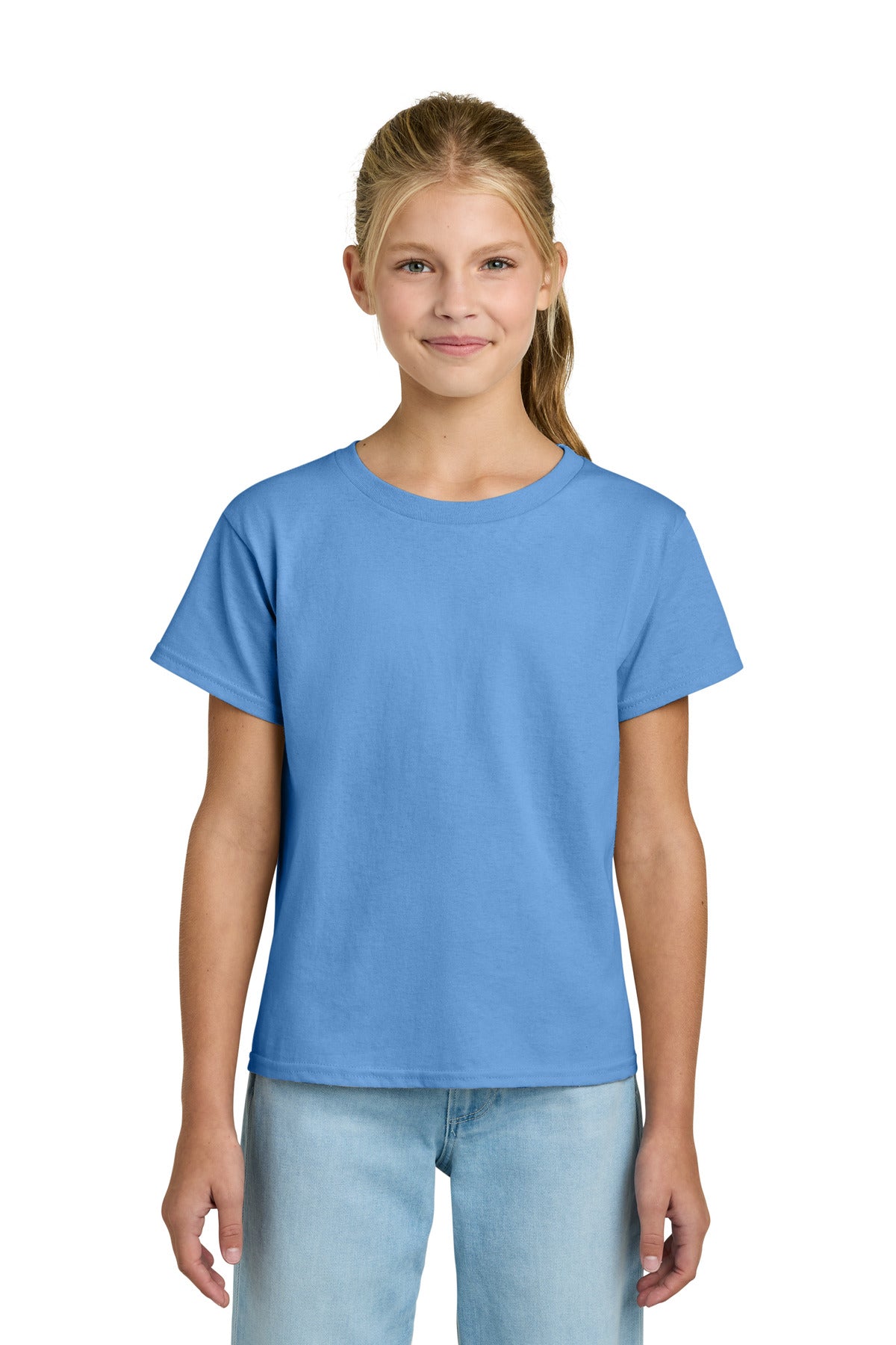 Gildan Youth Light Cotton Tee 3000B in Carolina Blue