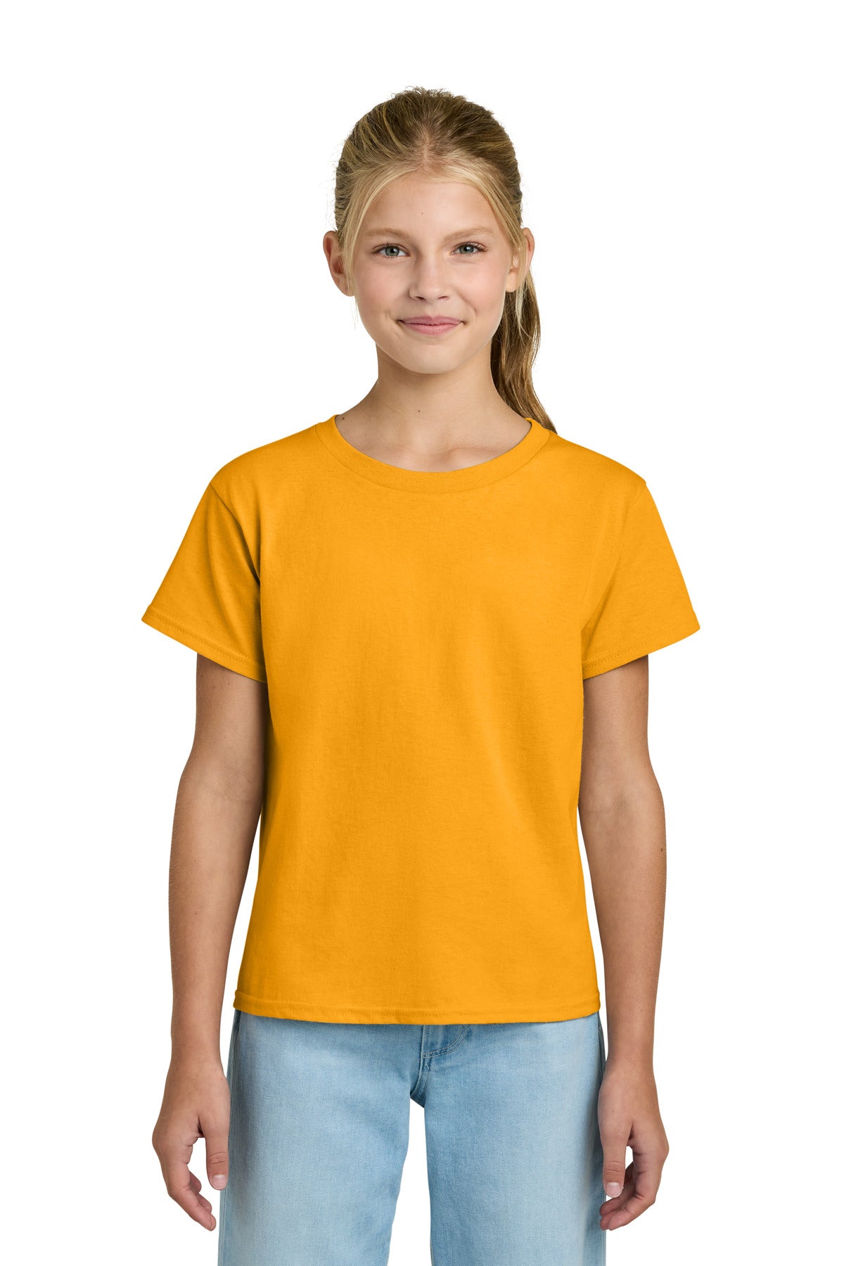 Gildan Youth Light Cotton Tee 3000B in Gold