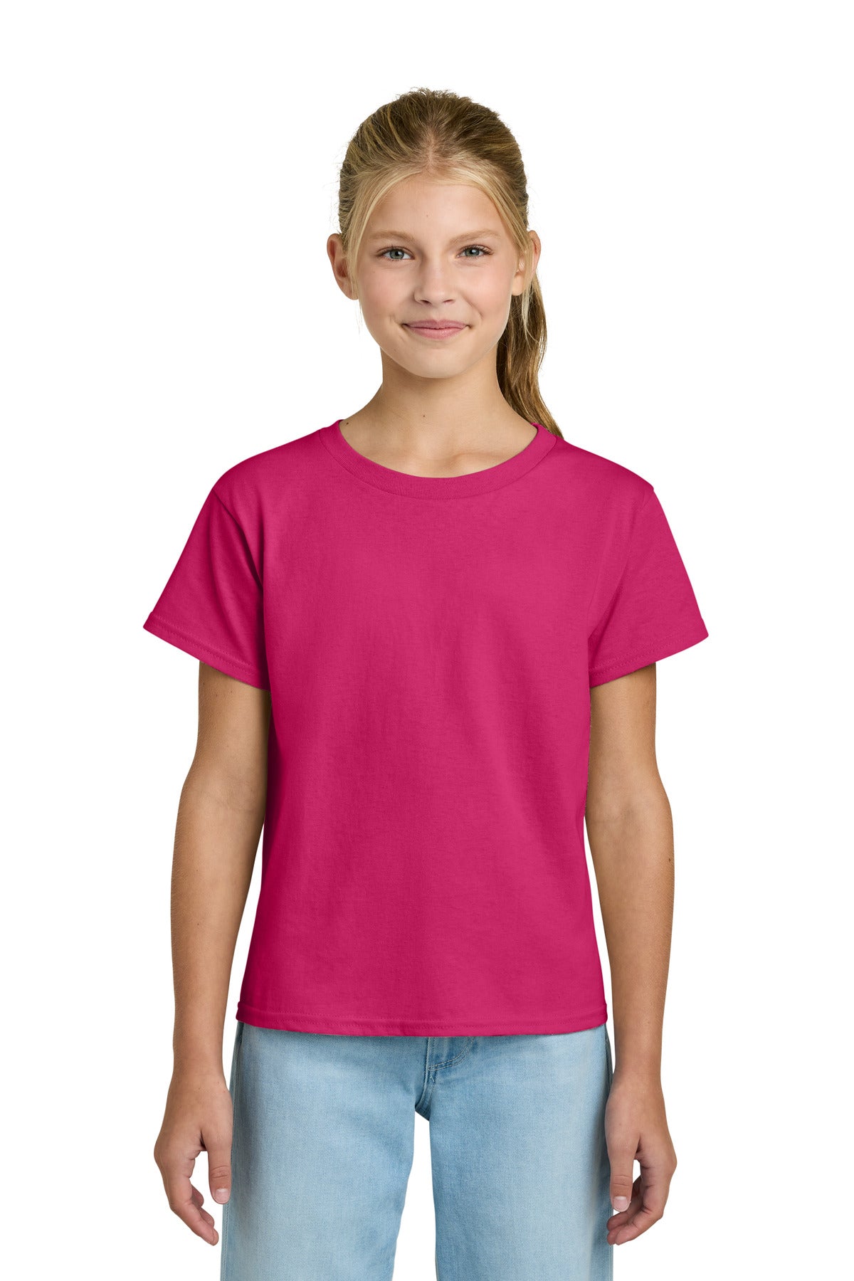 Gildan Youth Light Cotton Tee 3000B in Heliconia