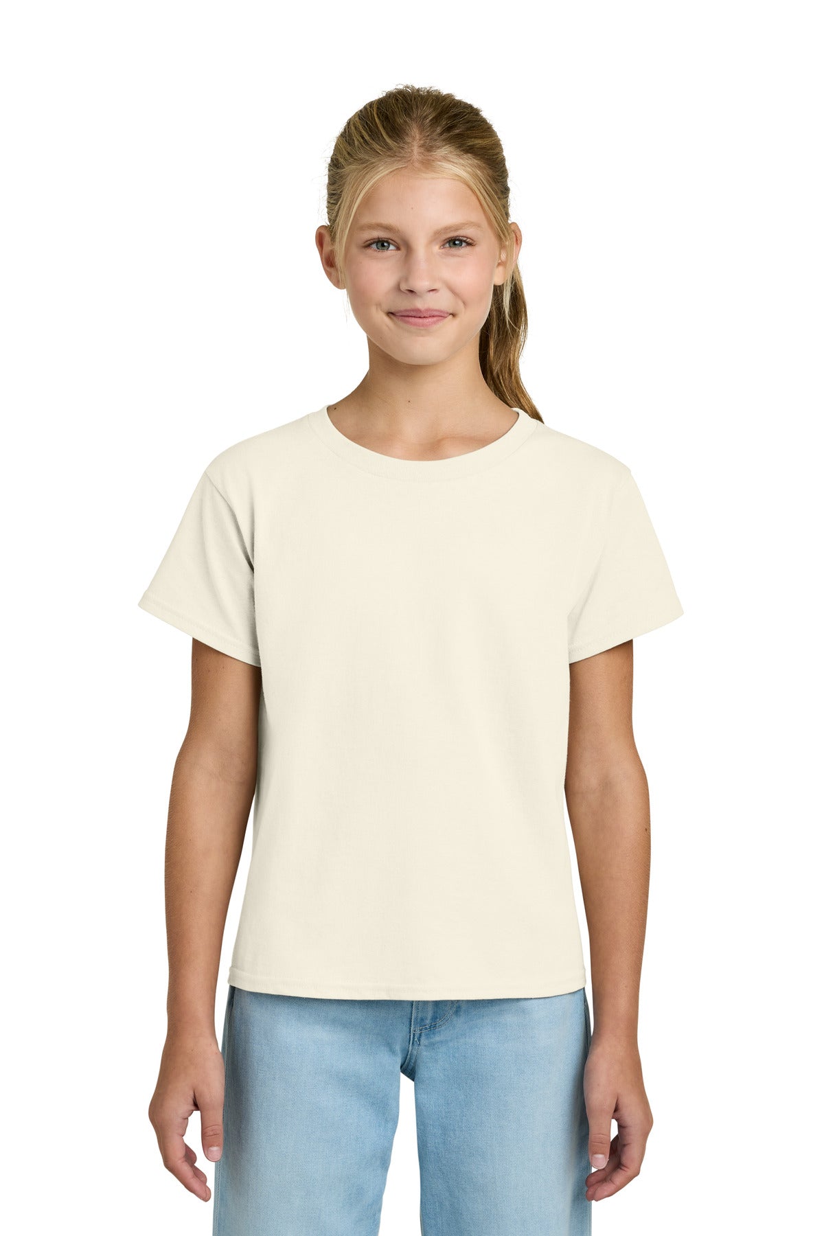 Gildan Youth Light Cotton Tee 3000B in Natural