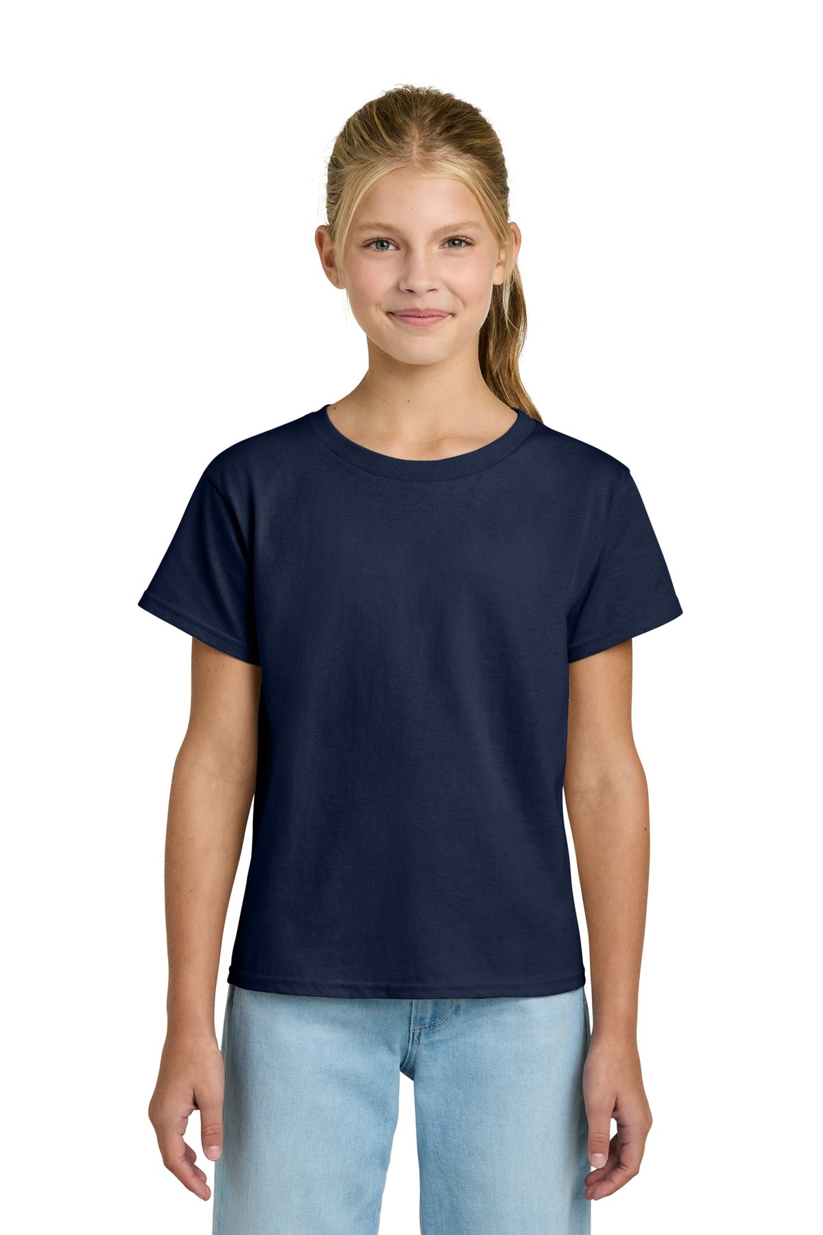 Gildan Youth Light Cotton Tee 3000B in Navy