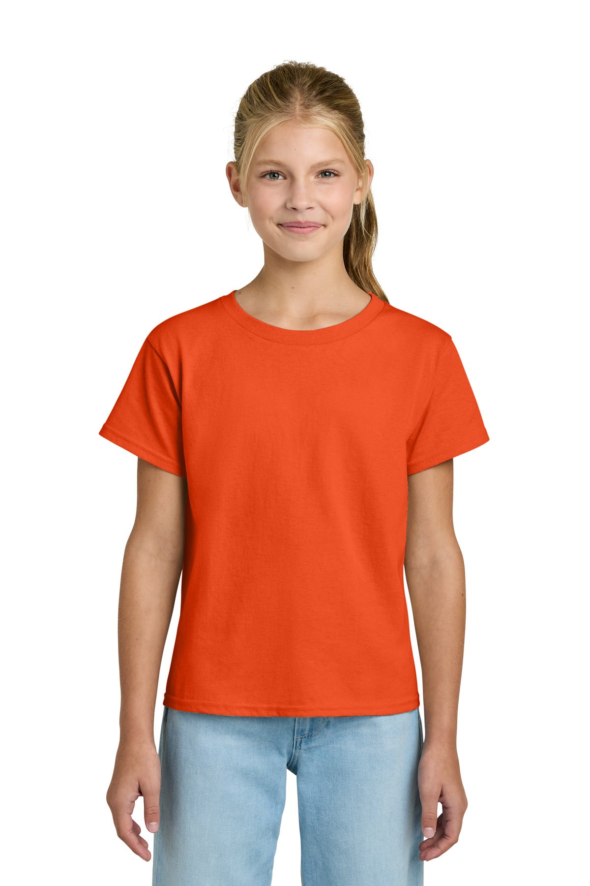 Gildan Youth Light Cotton Tee 3000B in Orange