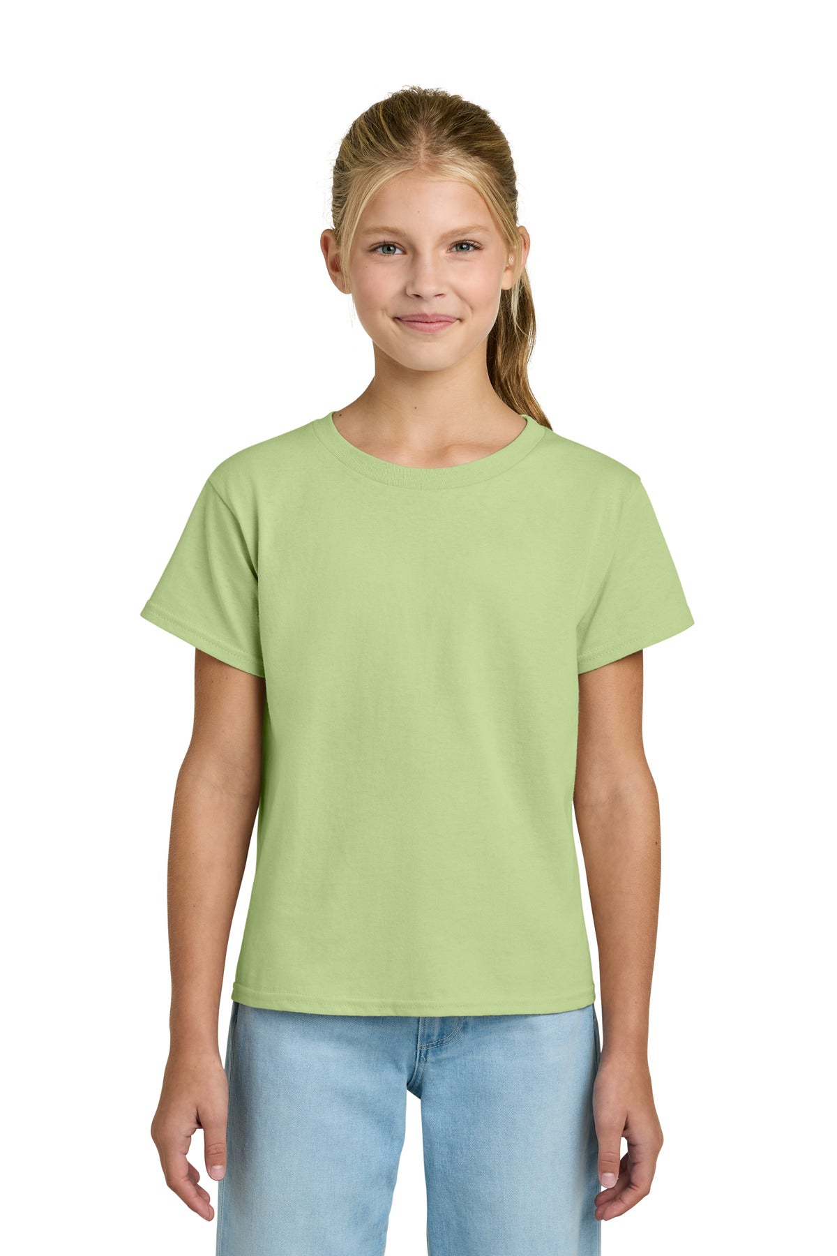 Gildan Youth Light Cotton Tee 3000B in Pistachio
