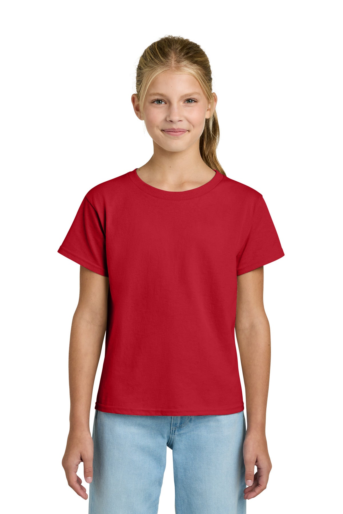Gildan Youth Light Cotton Tee 3000B in Red