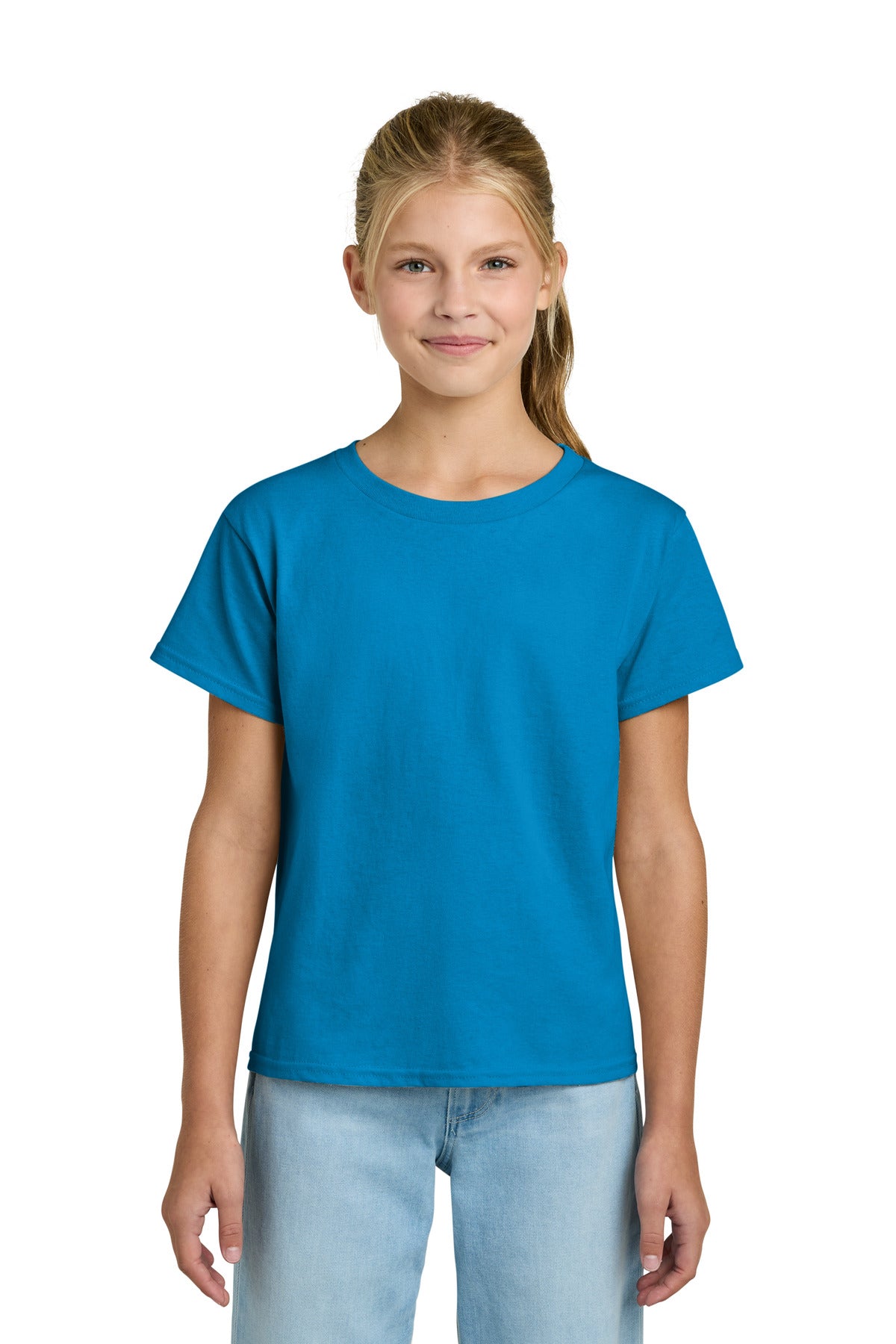 Gildan Youth Light Cotton Tee 3000B in Sapphire
